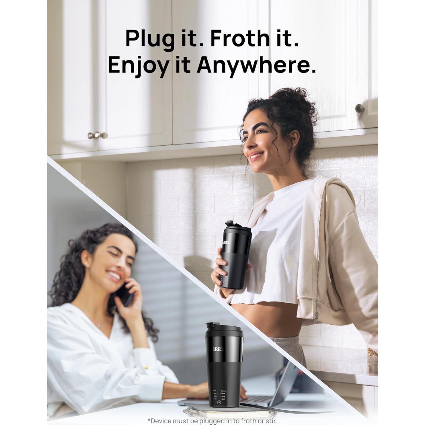 Espumador de Leche Dreo DR-KMF003 Eléctrico 4-en-1 Negro