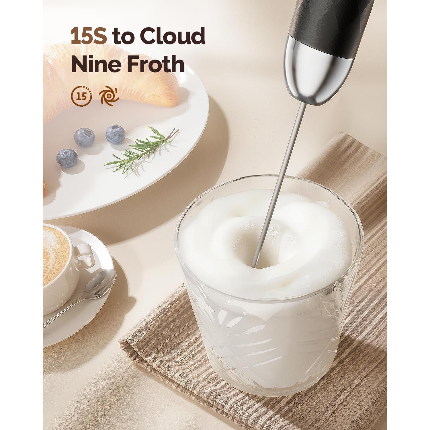 Espumador de Leche Recargable Maestri House MHMF07 Negro