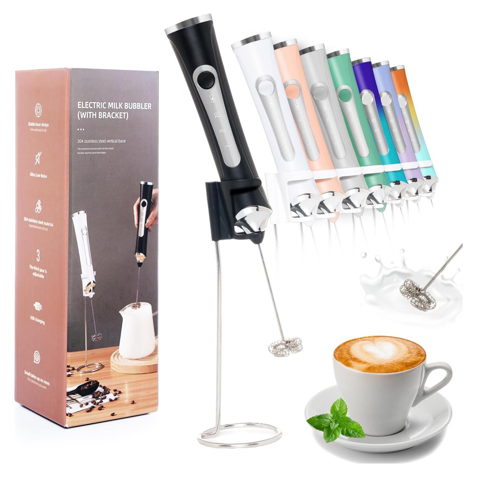 Batidora de Leche Eléctrica Dejaf A-01, 3 Velocidades, Negro