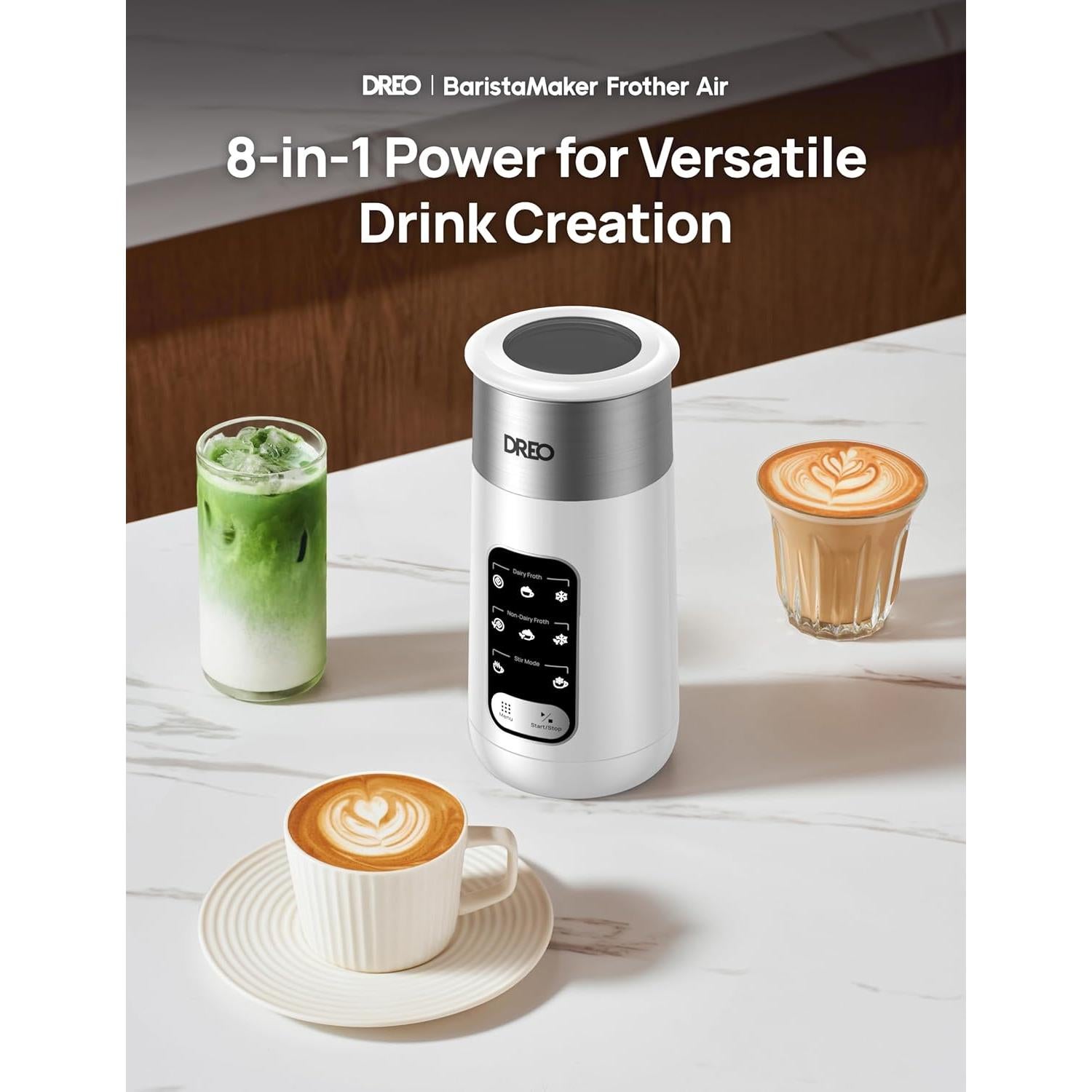 Espumador de Leche Dreo DR-KMF002 270ml 8-en-1 Blanco