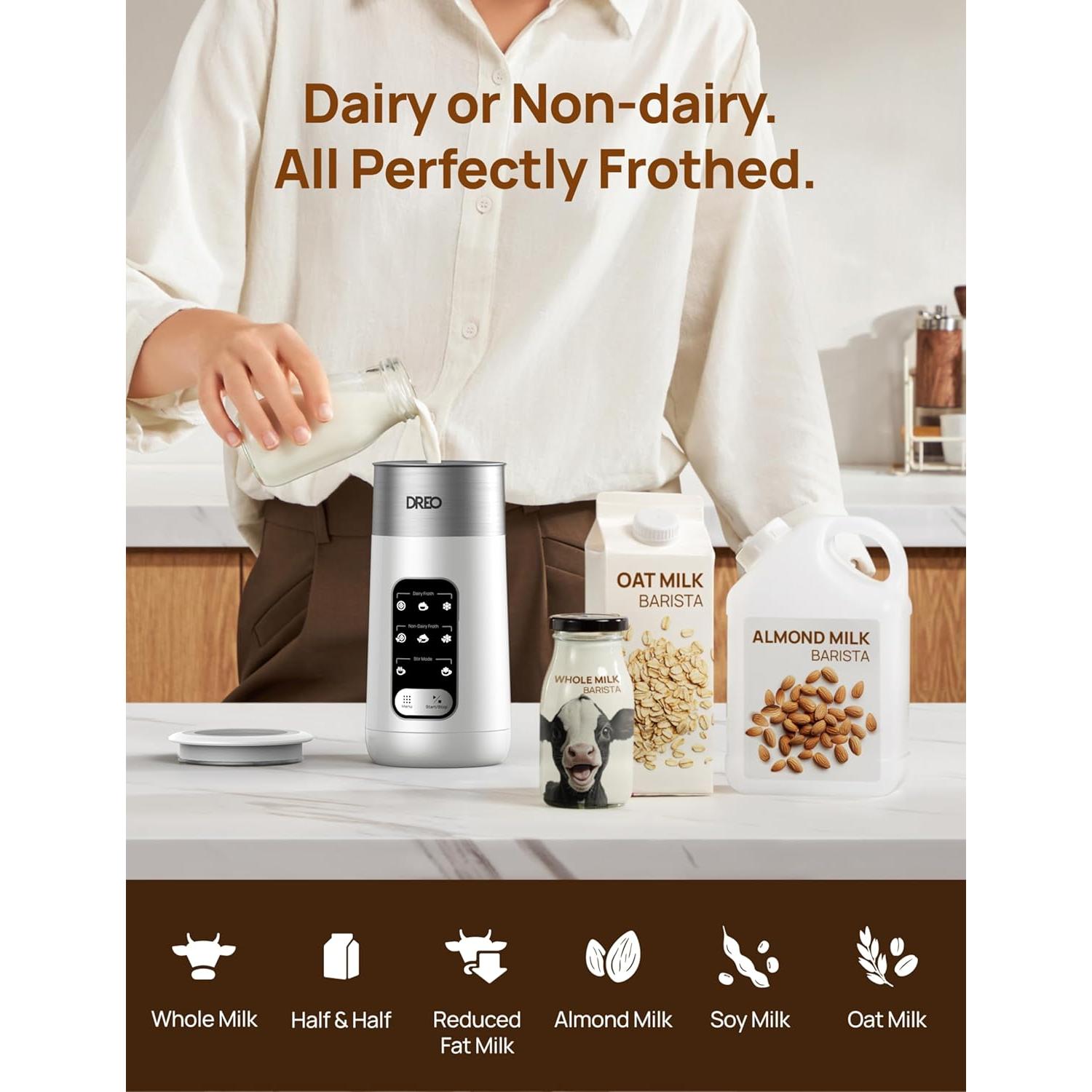 Espumador de Leche Dreo DR-KMF002 270ml 8-en-1 Blanco