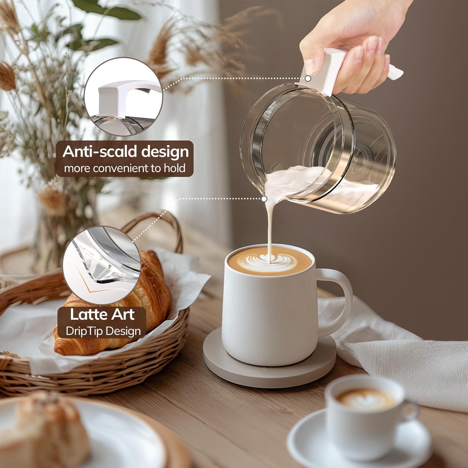 Espumador de Leche Eléctrico Morpilot HS001 500ml Blanco