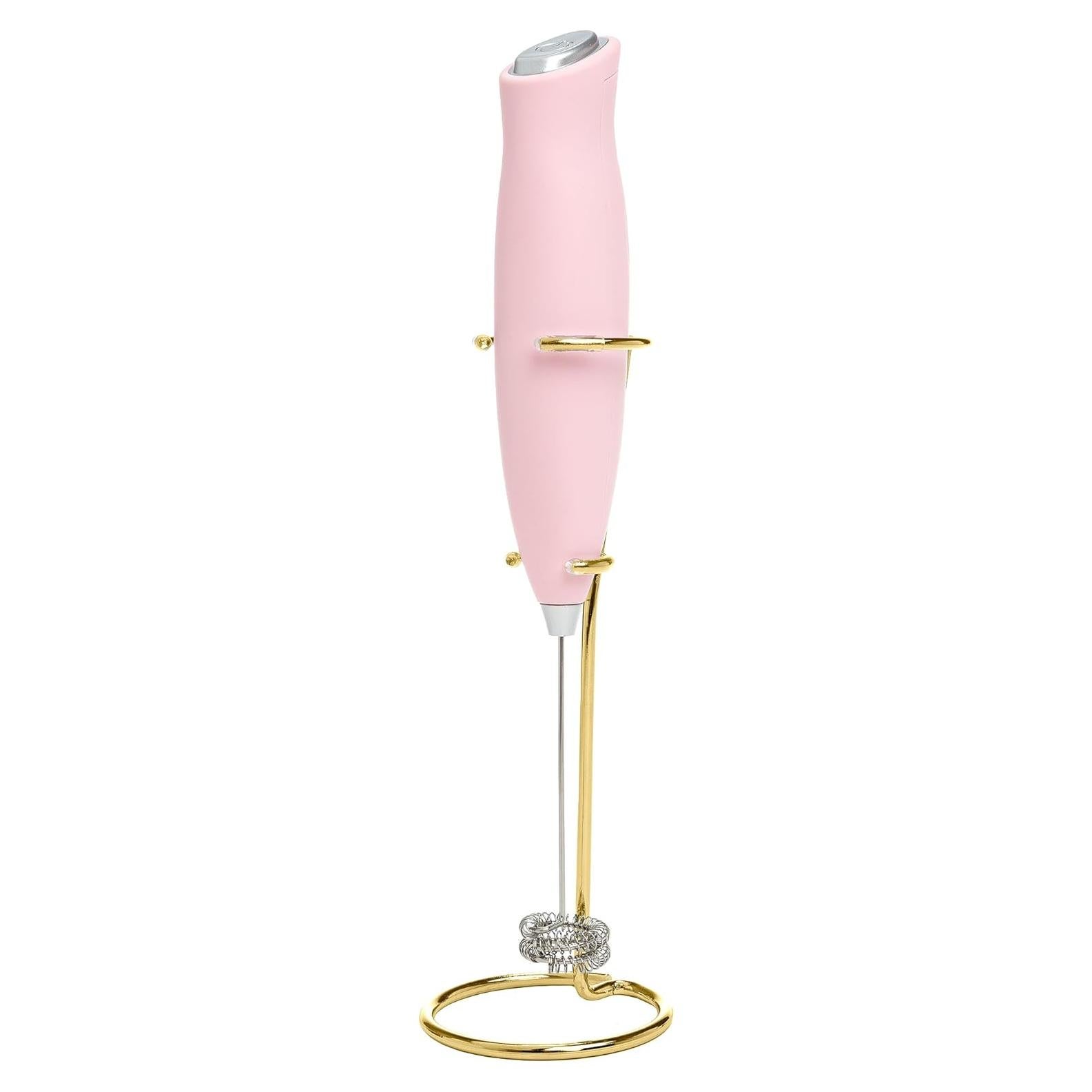 Espumador de Leche Eléctrico Paris Hilton Rosa con Soporte Dorado