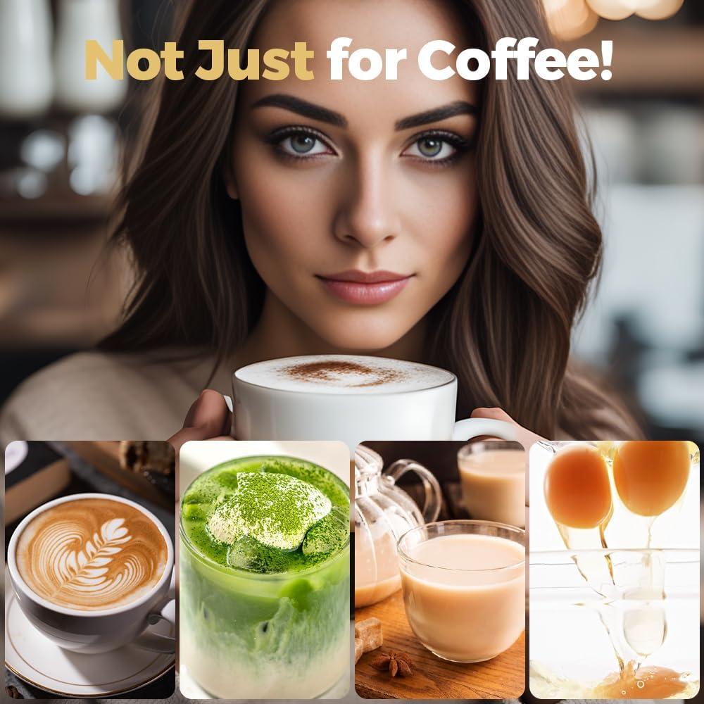 Batidor de Leche Portátil YOMLLIANG Eléctrico Acero Inoxidable