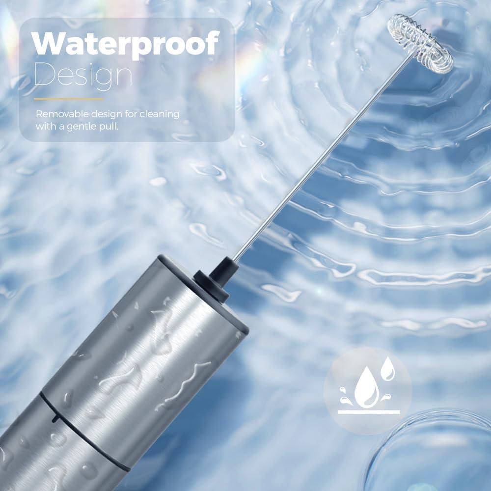 Batidor de Leche Portátil YOMLLIANG Eléctrico Acero Inoxidable