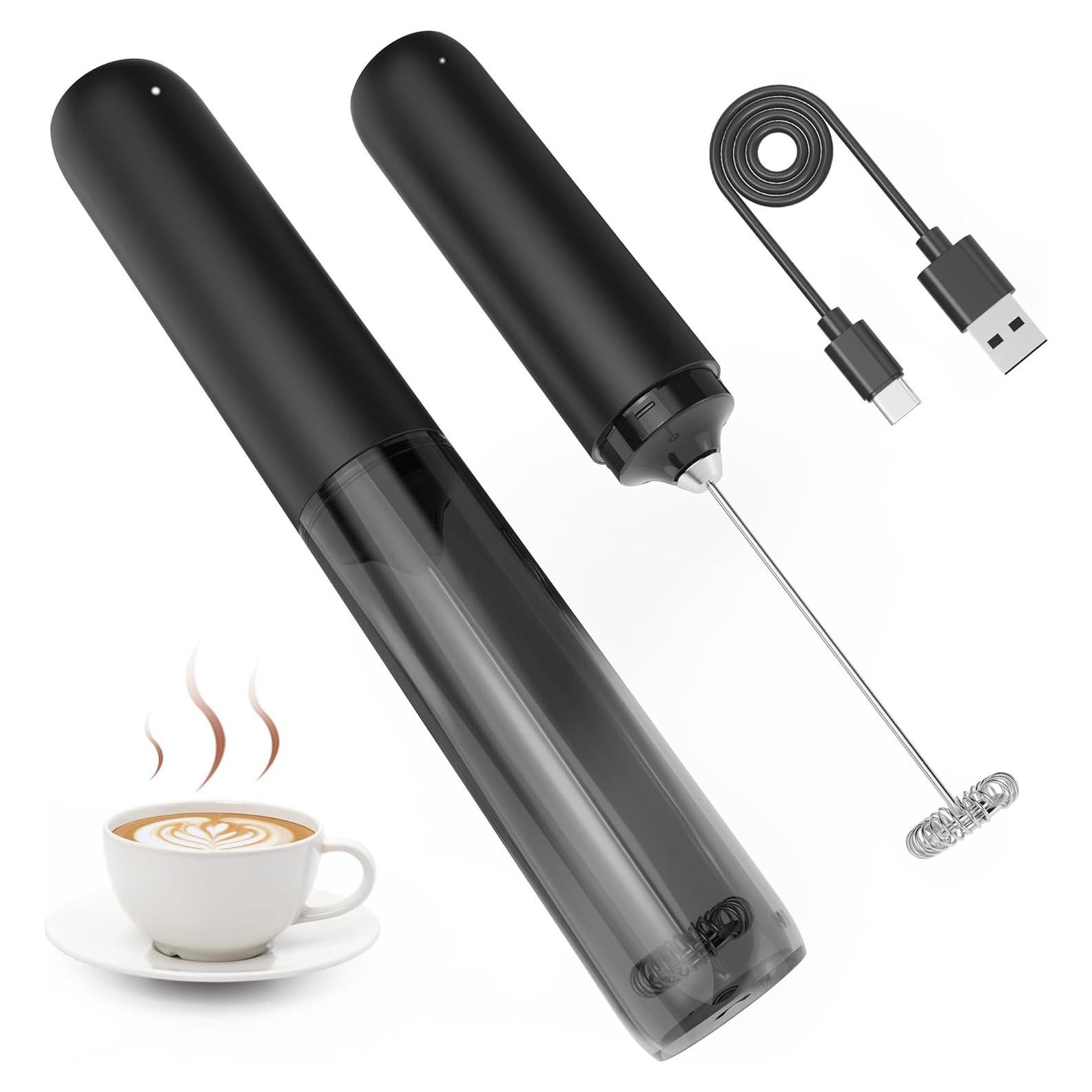 Espumador de Leche Eléctrico Rossedlyn NPQT, Portátil y Recargable