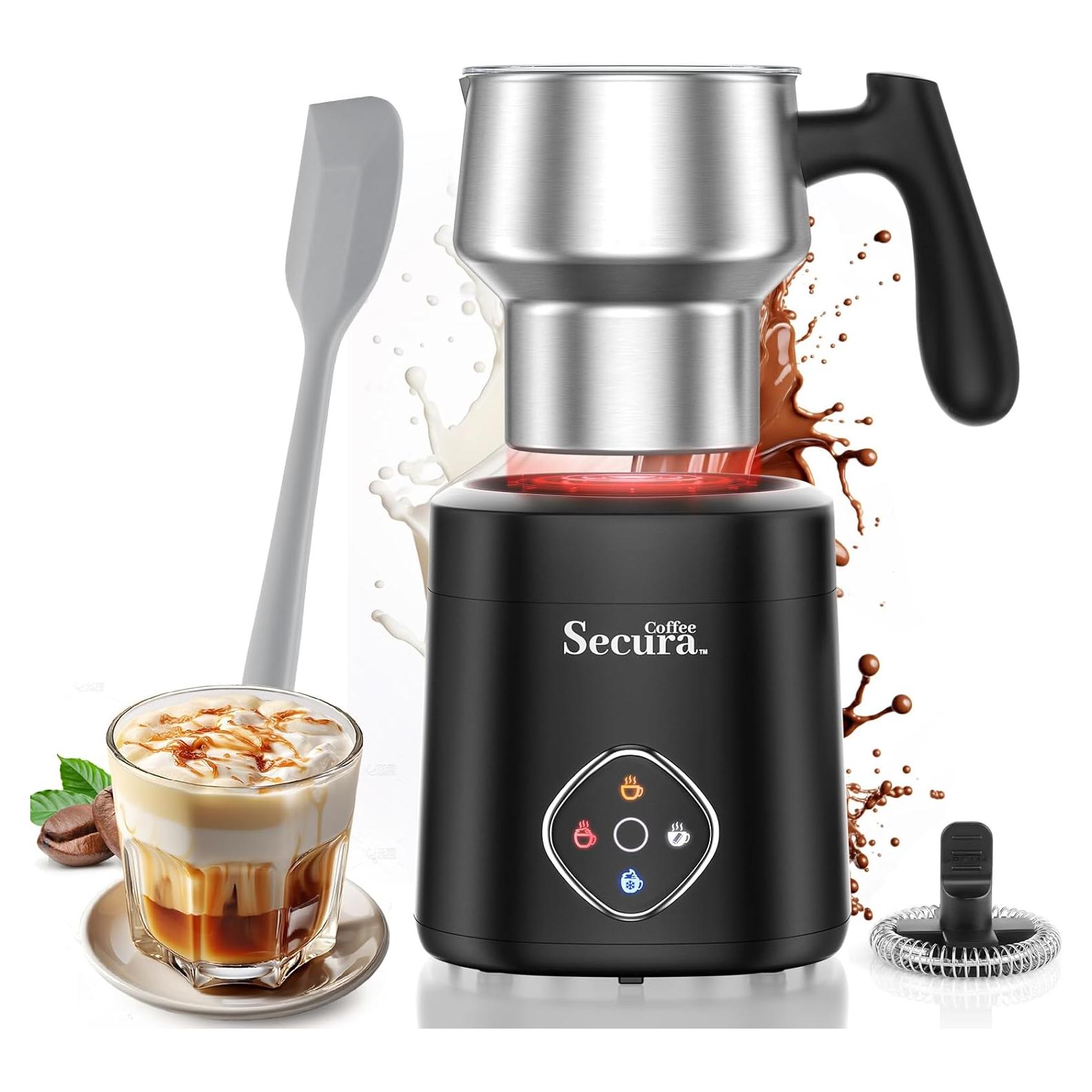 Espumador de Leche Secura MMF-9114A 4 en 1 400ml Acero Inoxidable