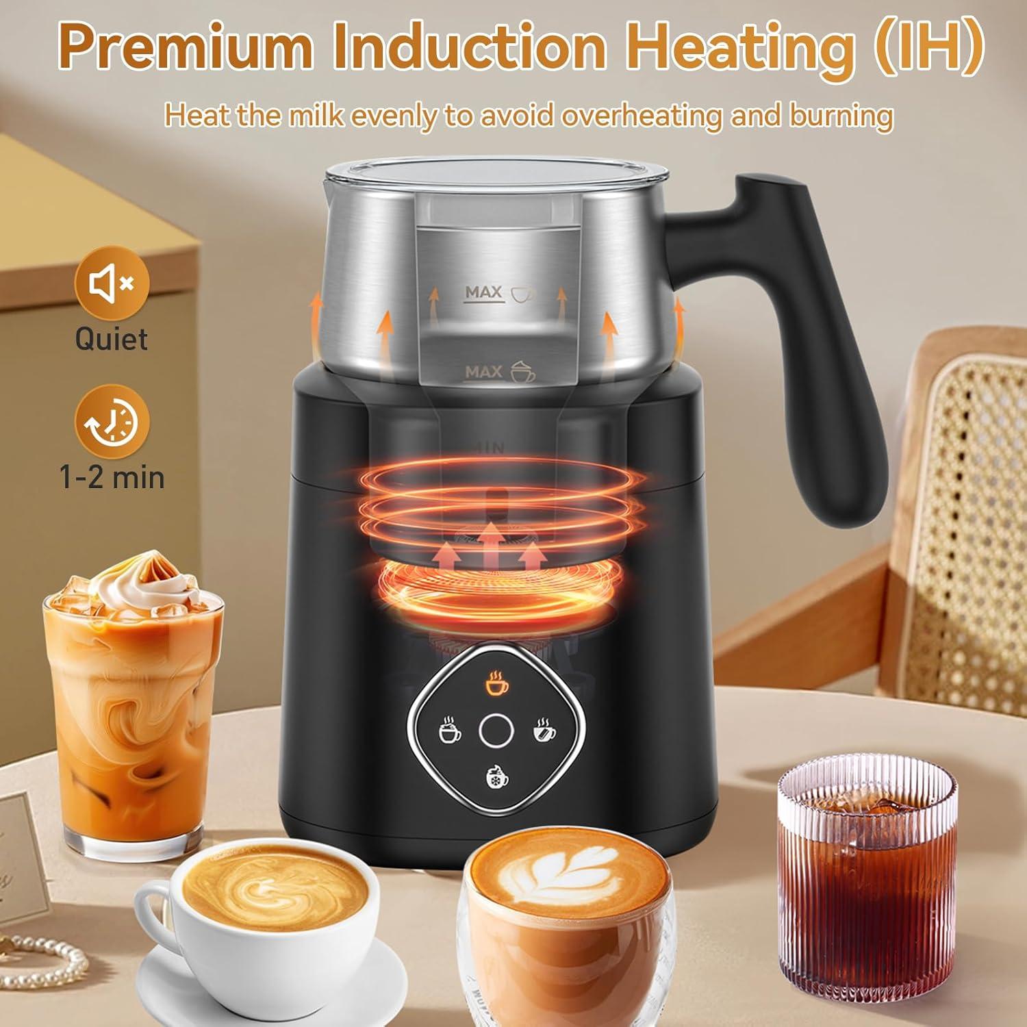 Espumador de Leche Secura MMF-9114A 4 en 1 400ml Acero Inoxidable