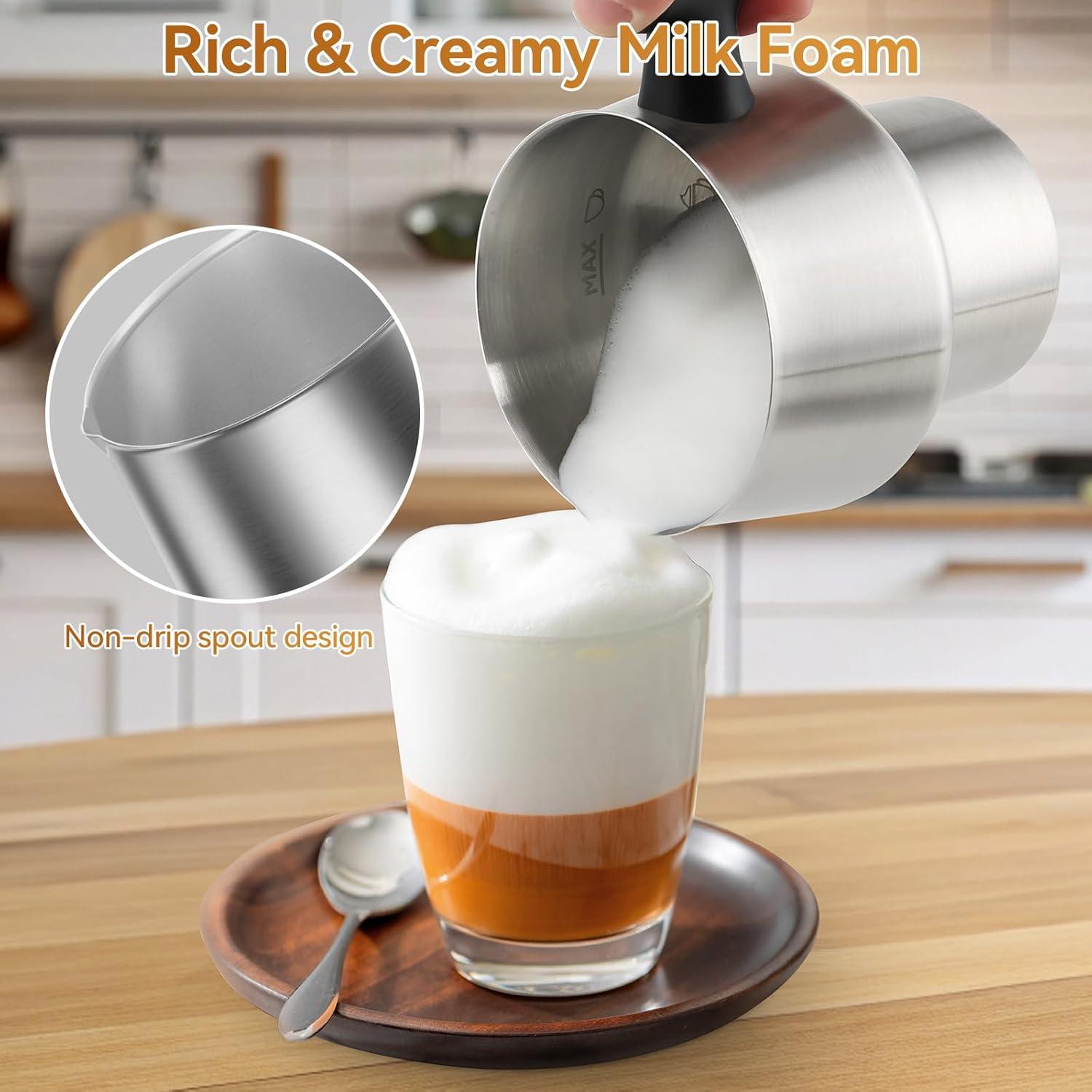 Espumador de Leche Secura MMF-9114A 4 en 1 400ml Acero Inoxidable