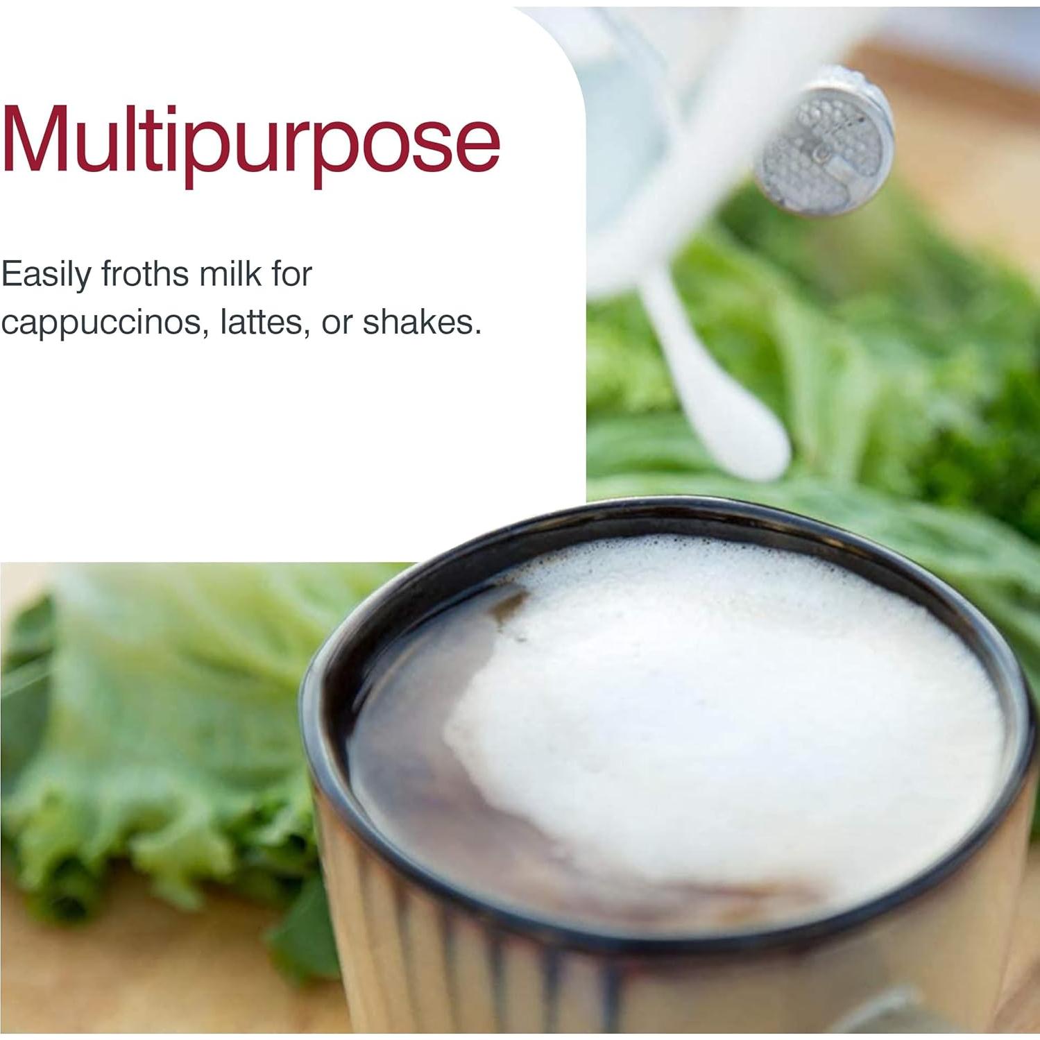 Espumador de Leche Eléctrico Zyliss - Mezclador Rojo para Café