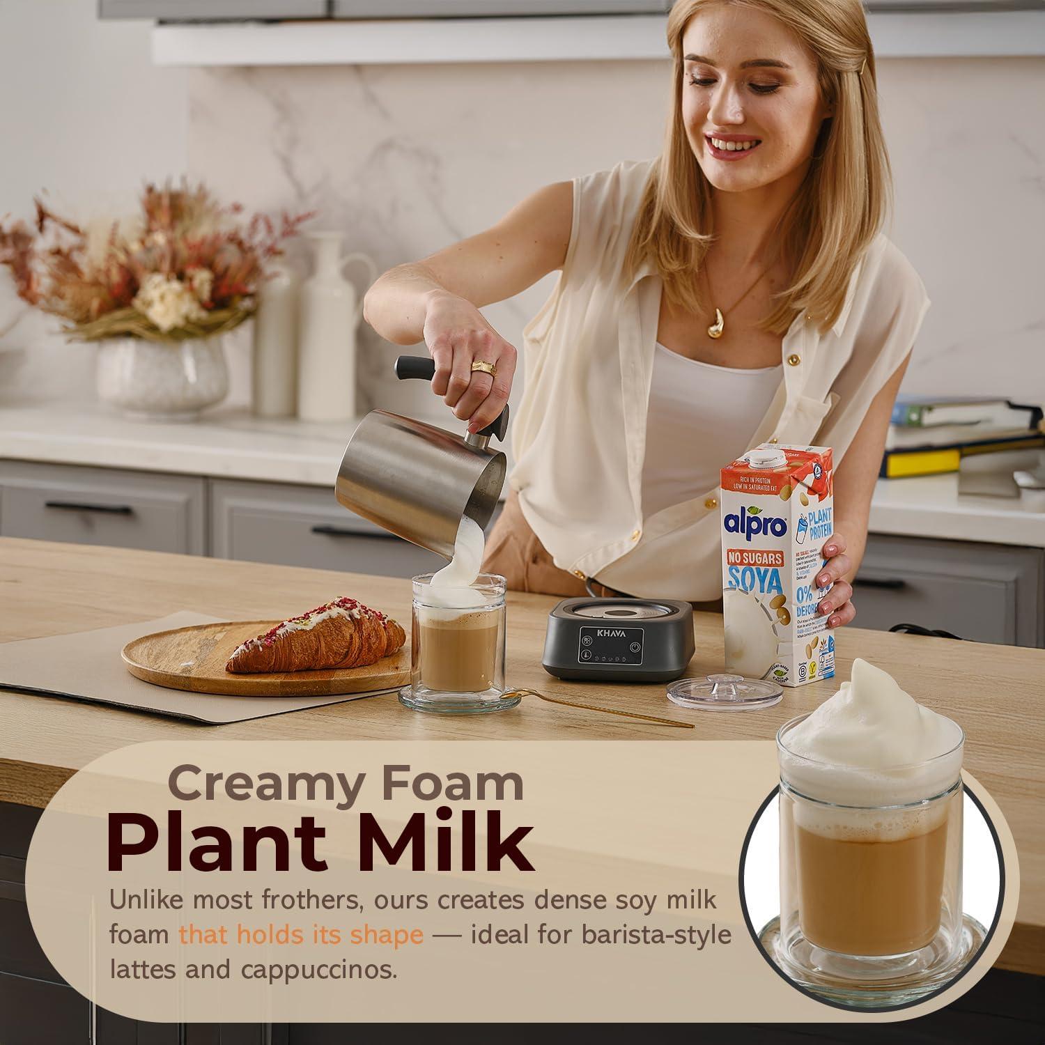 Espumador y Vaporizador de Leche KHAVA 5-en-1 0.5L Acero Inoxidable