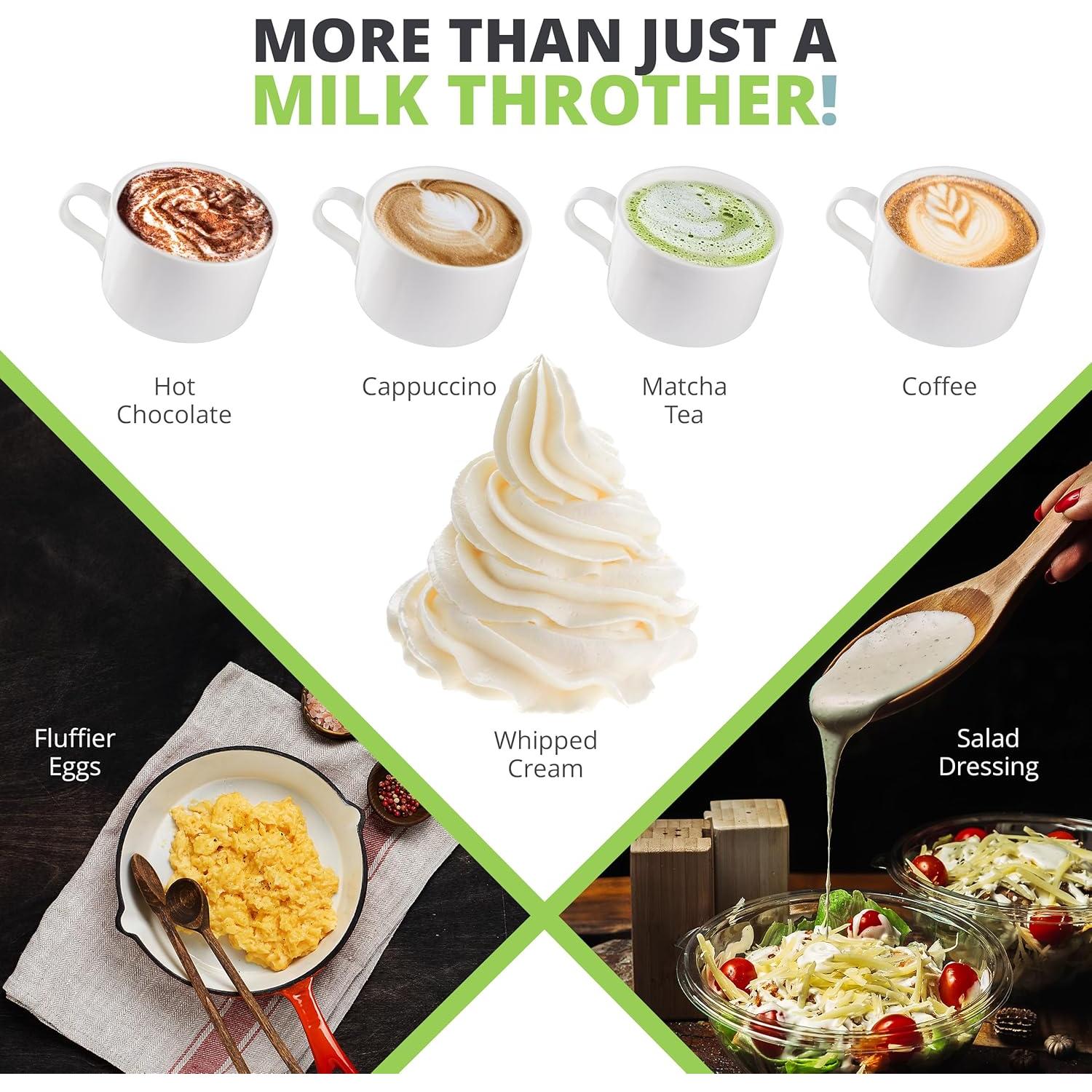 Espumador de Leche Recargable Oliver's Kitchen - 12W, Negro