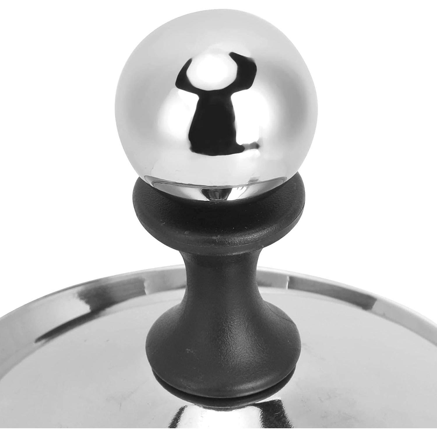 Espumador de Leche Manual HERCHR 400ml Acero Inoxidable Plata