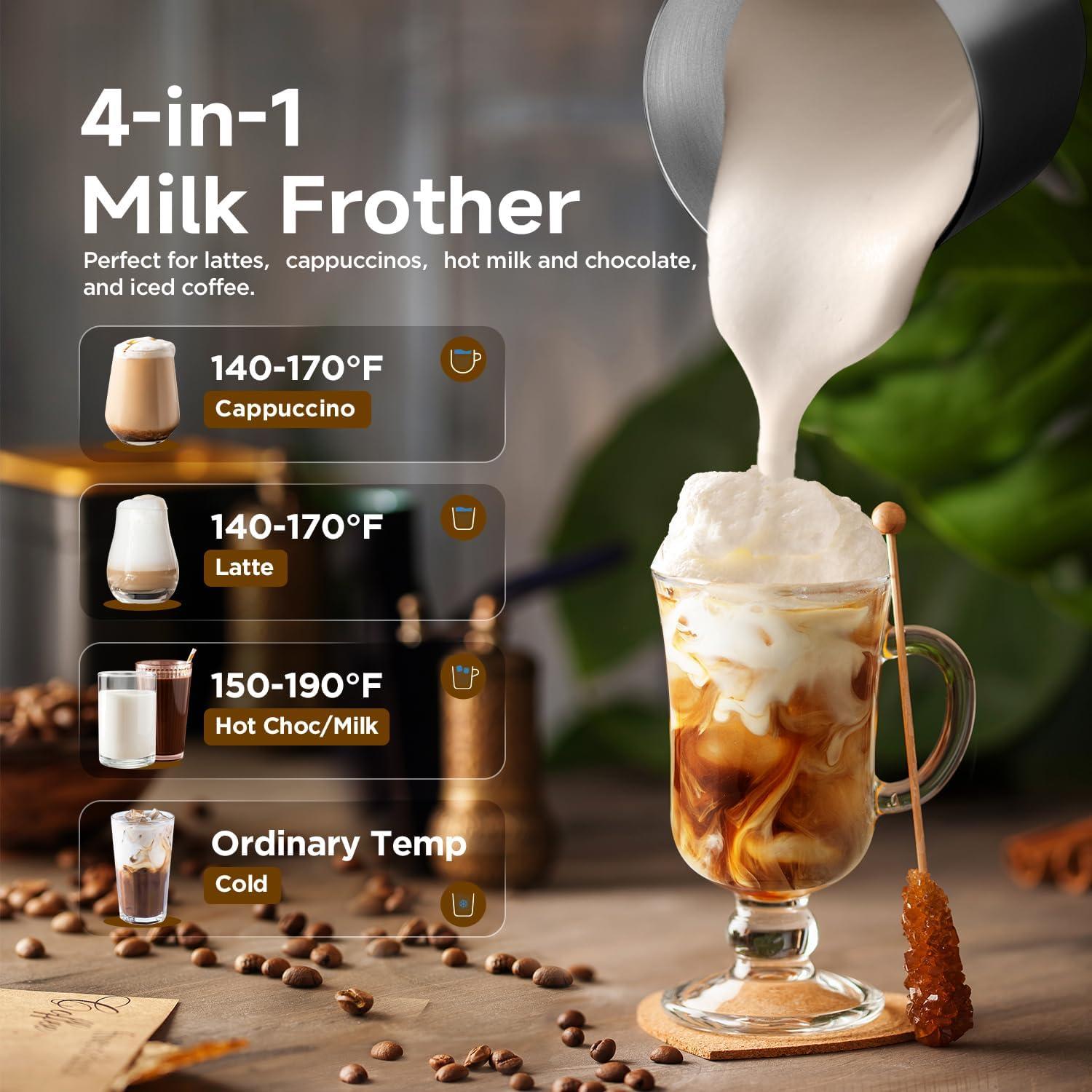 Espumador de Leche Moosum 500ml Acero Inoxidable Automático