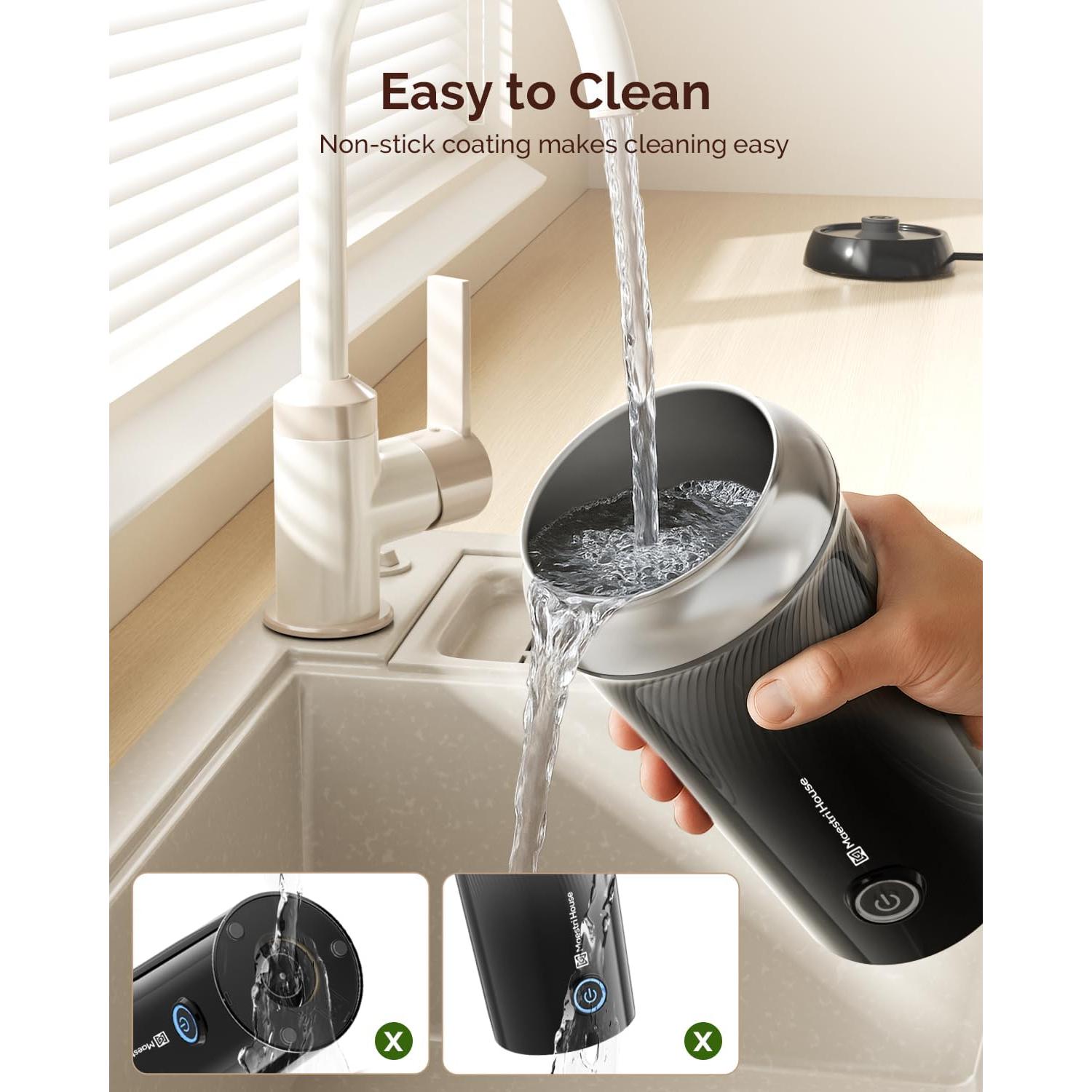 Espumador de Leche Maestri Casa 3-en-1 240ml Control Táctil