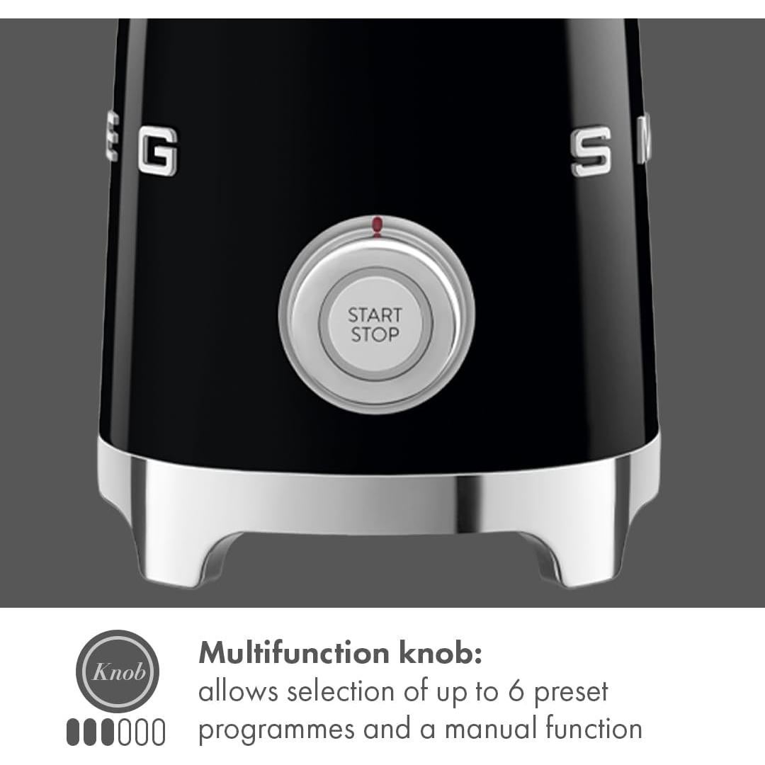 Espumador de Leche Smeg MFF01 Negro 500W Retro