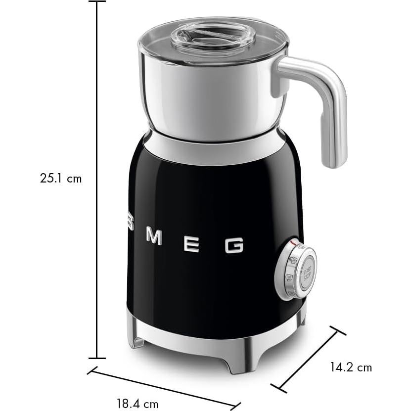 Espumador de Leche Smeg MFF01 Negro 500W Retro