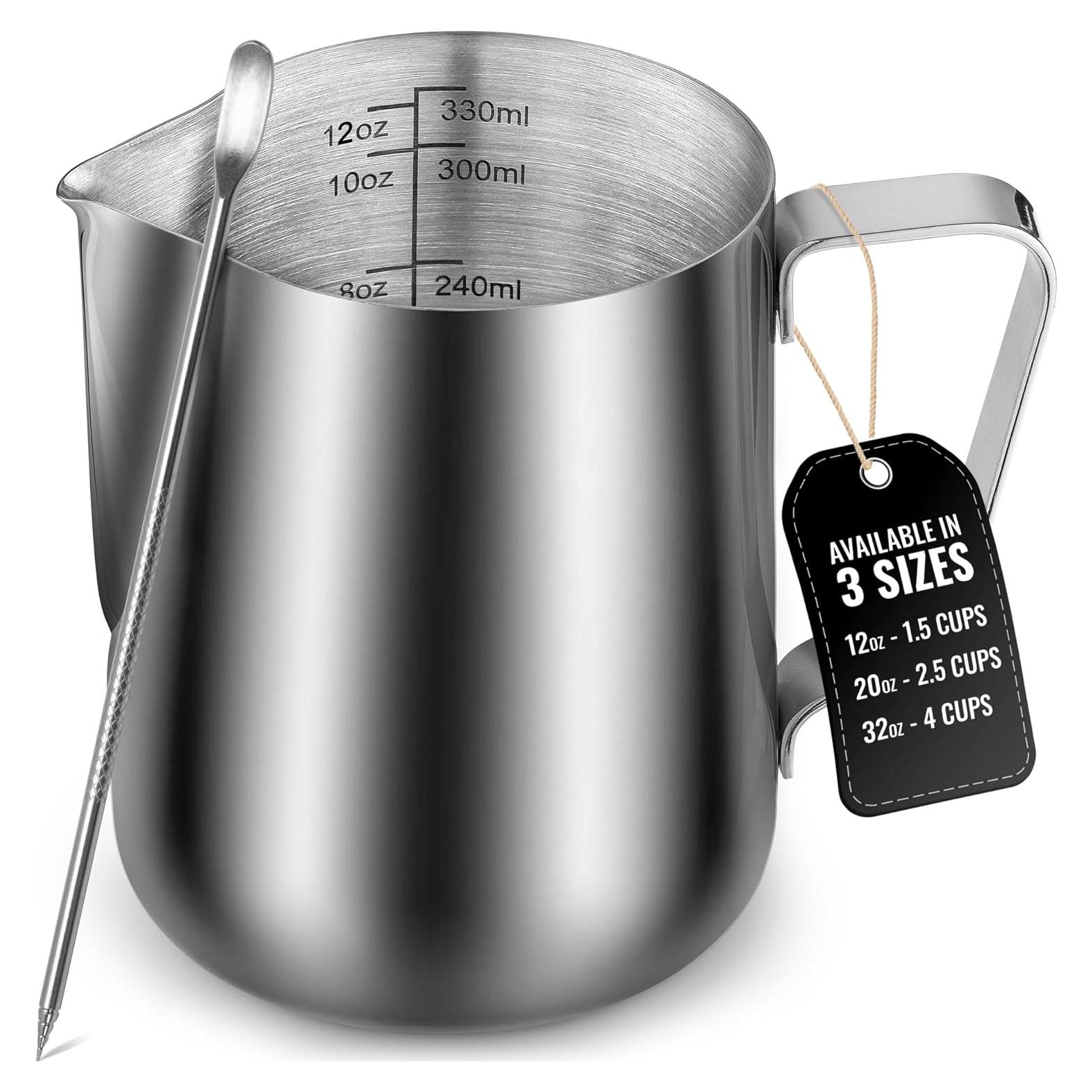 Jarra de Espuma de Leche Zulay 350ml Acero Inoxidable Ergonómico