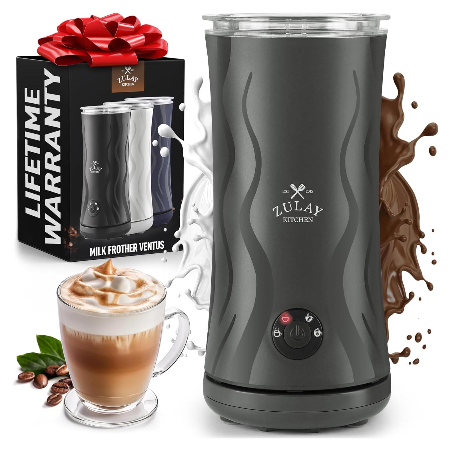 Espumador y Calentador de Leche Zulay Ventus 500W - Gris