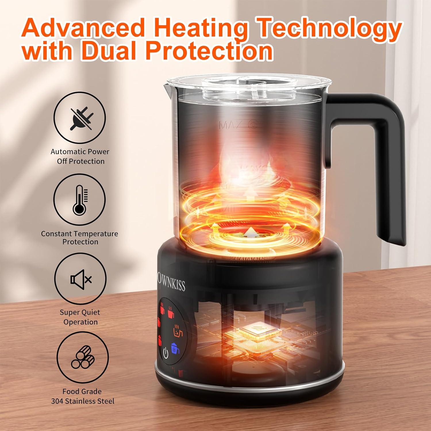 Espumador Eléctrico de Leche OWNKISS HS010-S 500ml 6-en-1