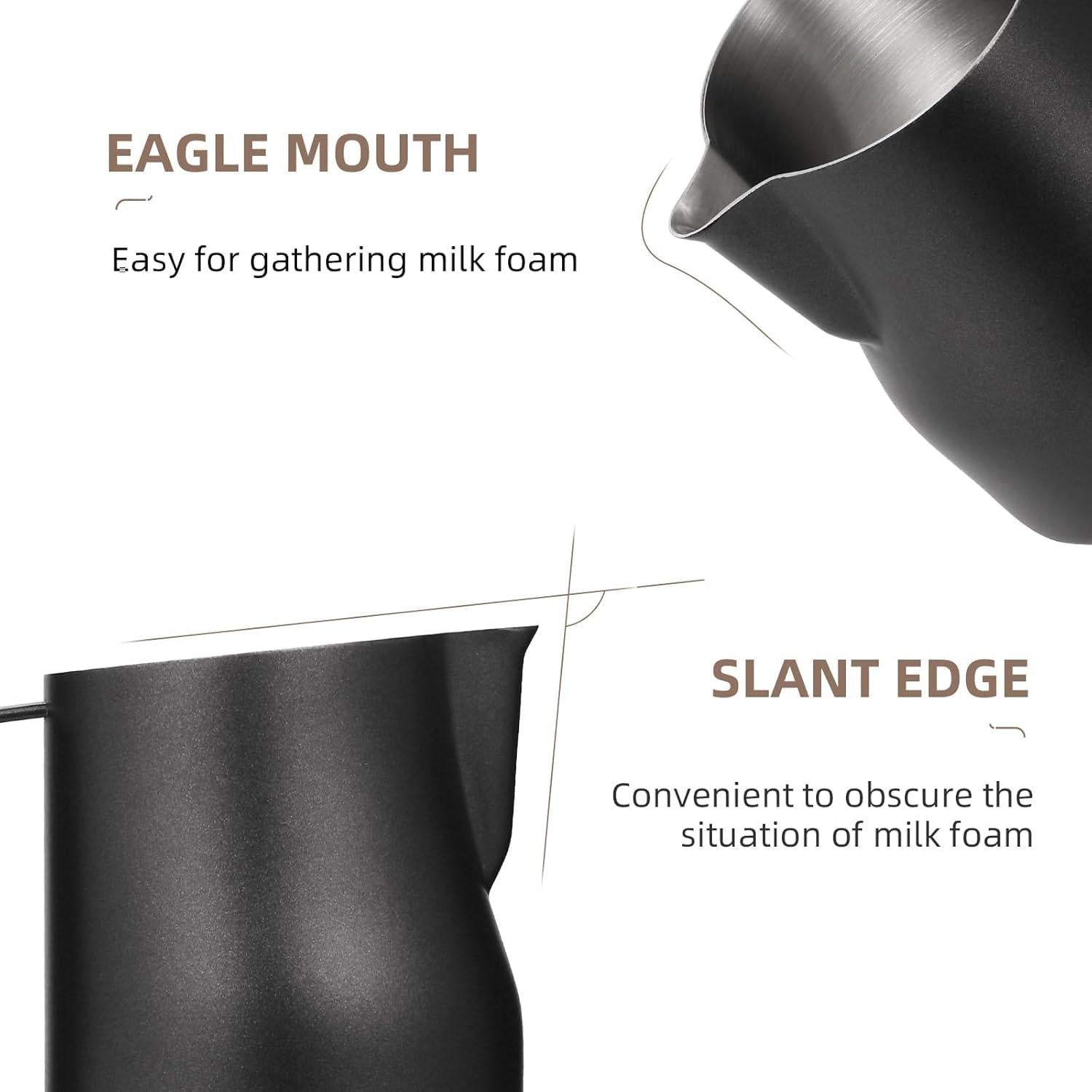 Jarra para Espumar Leche MHW-3BOMBER 450ml Negro/Oro