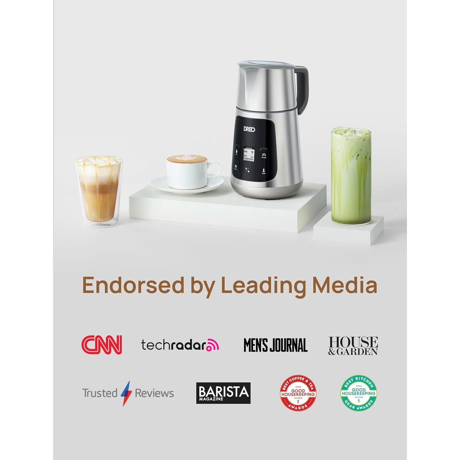 Espumador de Leche Dreo DR-KMF001 450ml Eléctrico con Pantalla LED