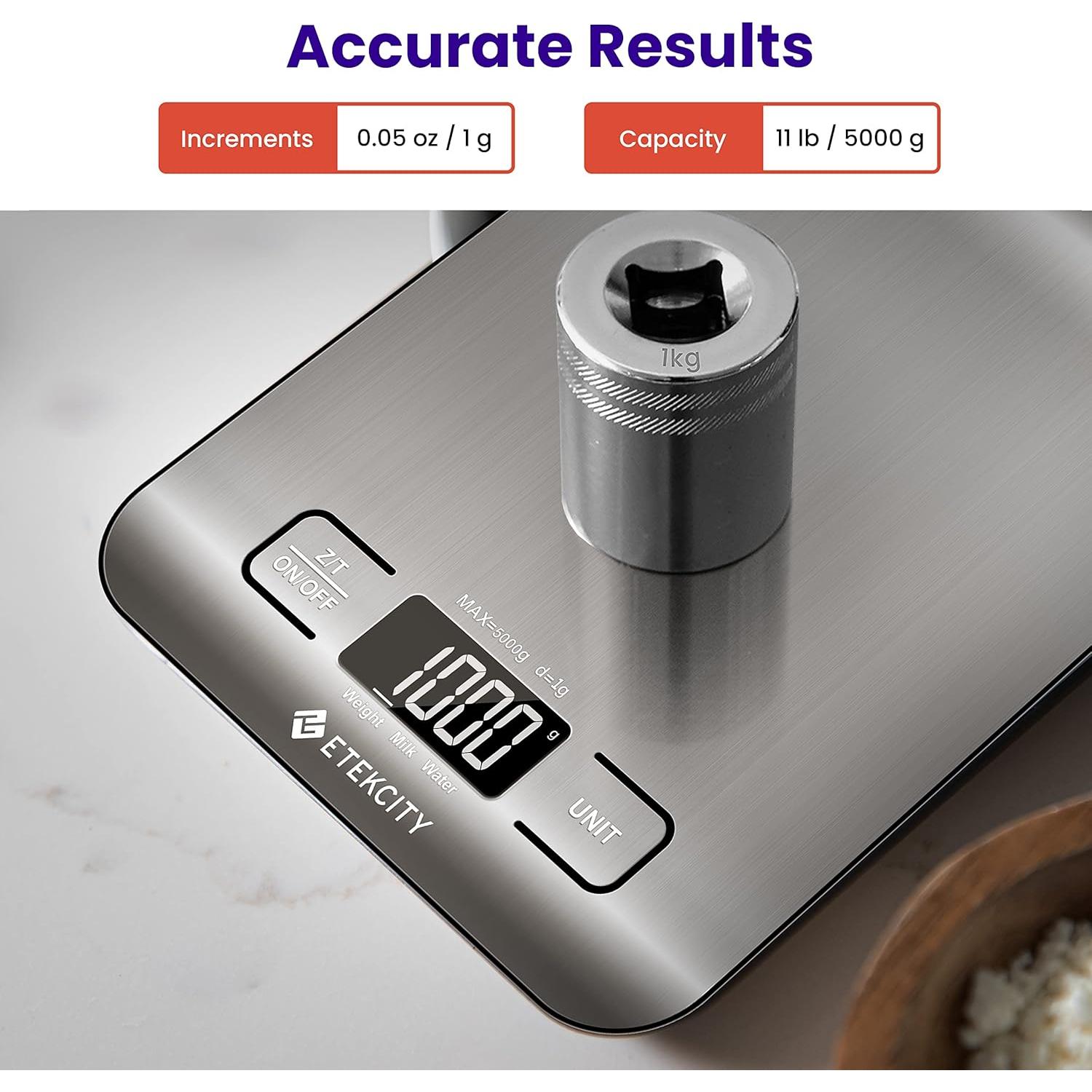 Balanza de Cocina Digital Etekcity EK6015 Acero Inoxidable 5kg