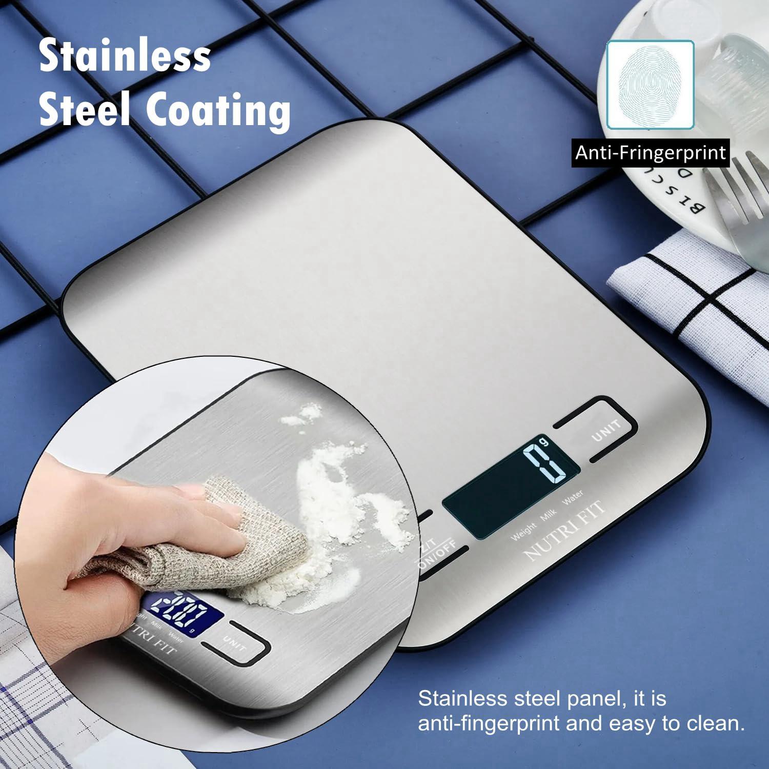 Báscula Digital de Cocina NUTRI FIT 5kg Acero Inoxidable