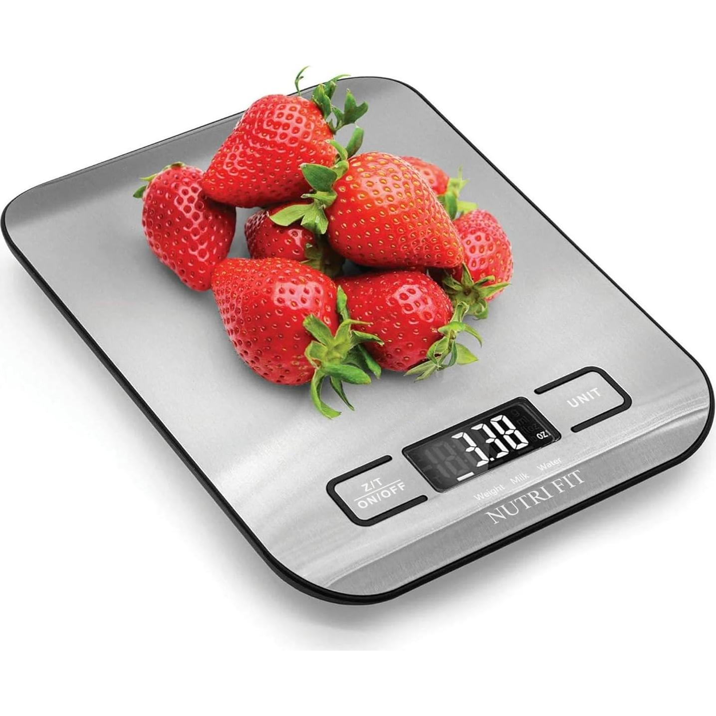 Báscula Digital de Cocina NUTRI FIT 5kg Acero Inoxidable