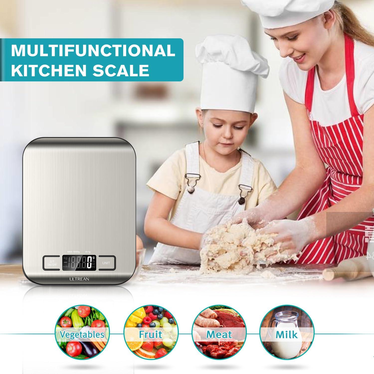Báscula de Cocina Digital Ultrean UL-KS01, 5kg, Pantalla LCD
