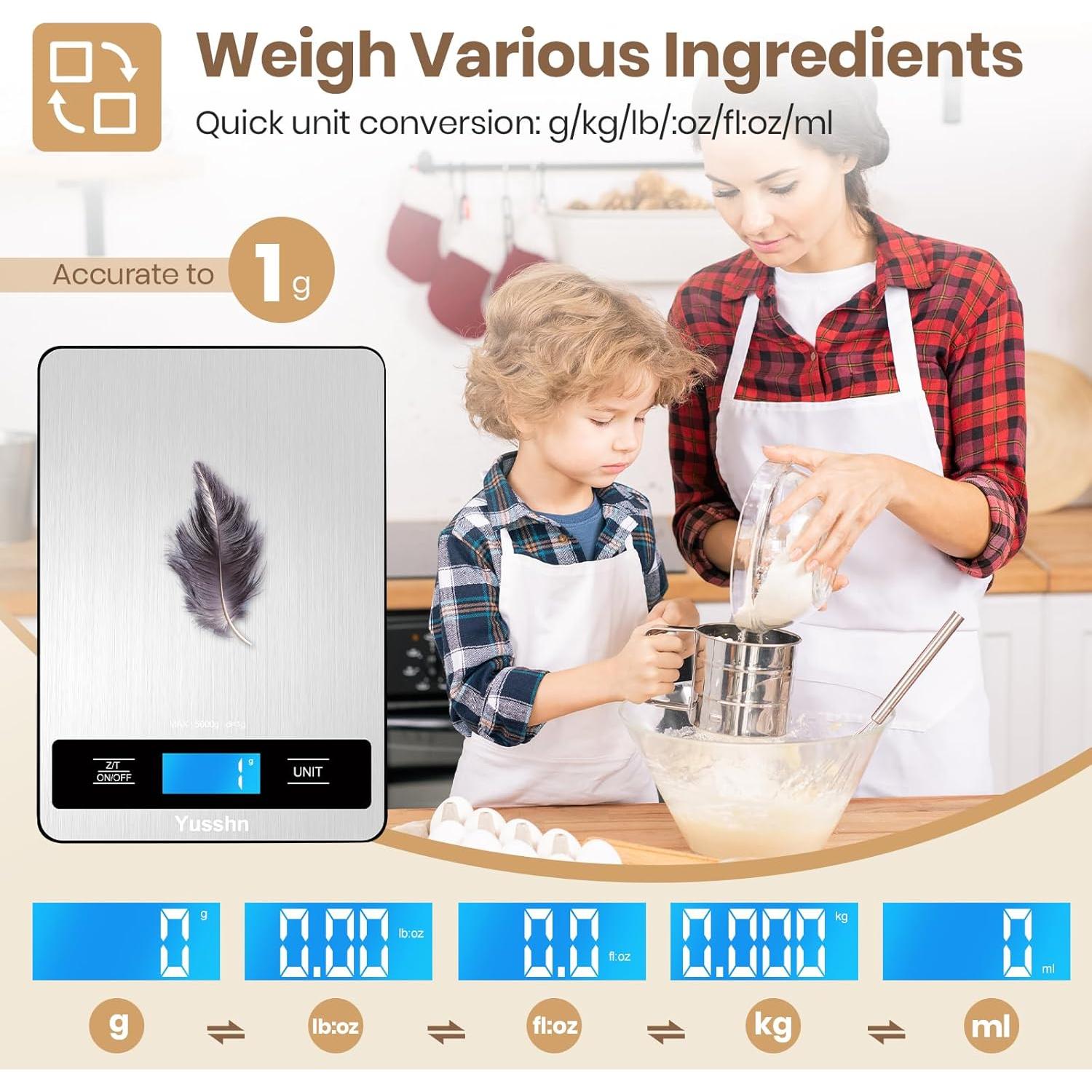 Báscula de Cocina Digital Yusshn YS-DZC-0515 Acero Inoxidable