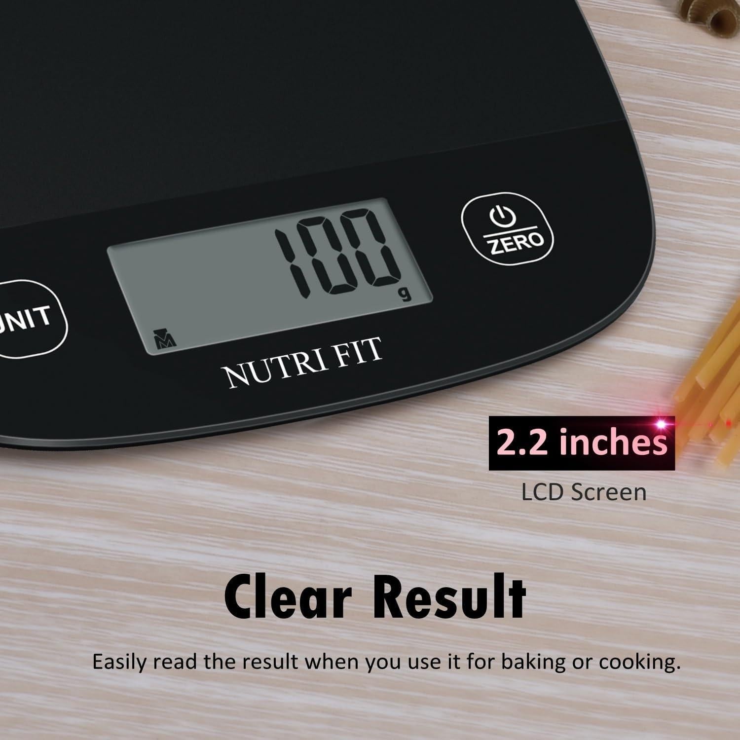 Balanza de Cocina Digital NUTRI FIT 5kg Precisa Tare Inteligente