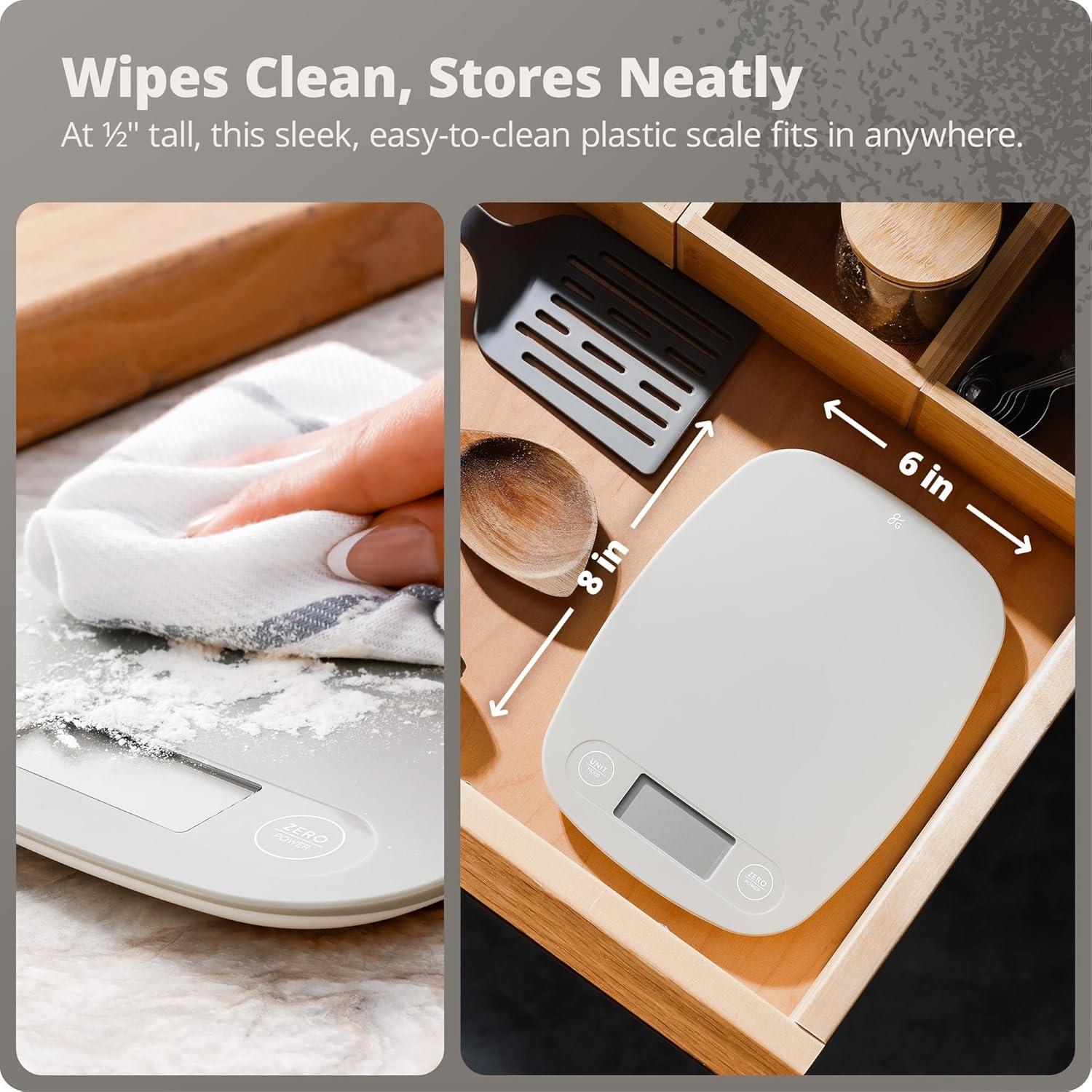 Báscula de Cocina Digital Greater Goods 5kg - Compacta y Precisa