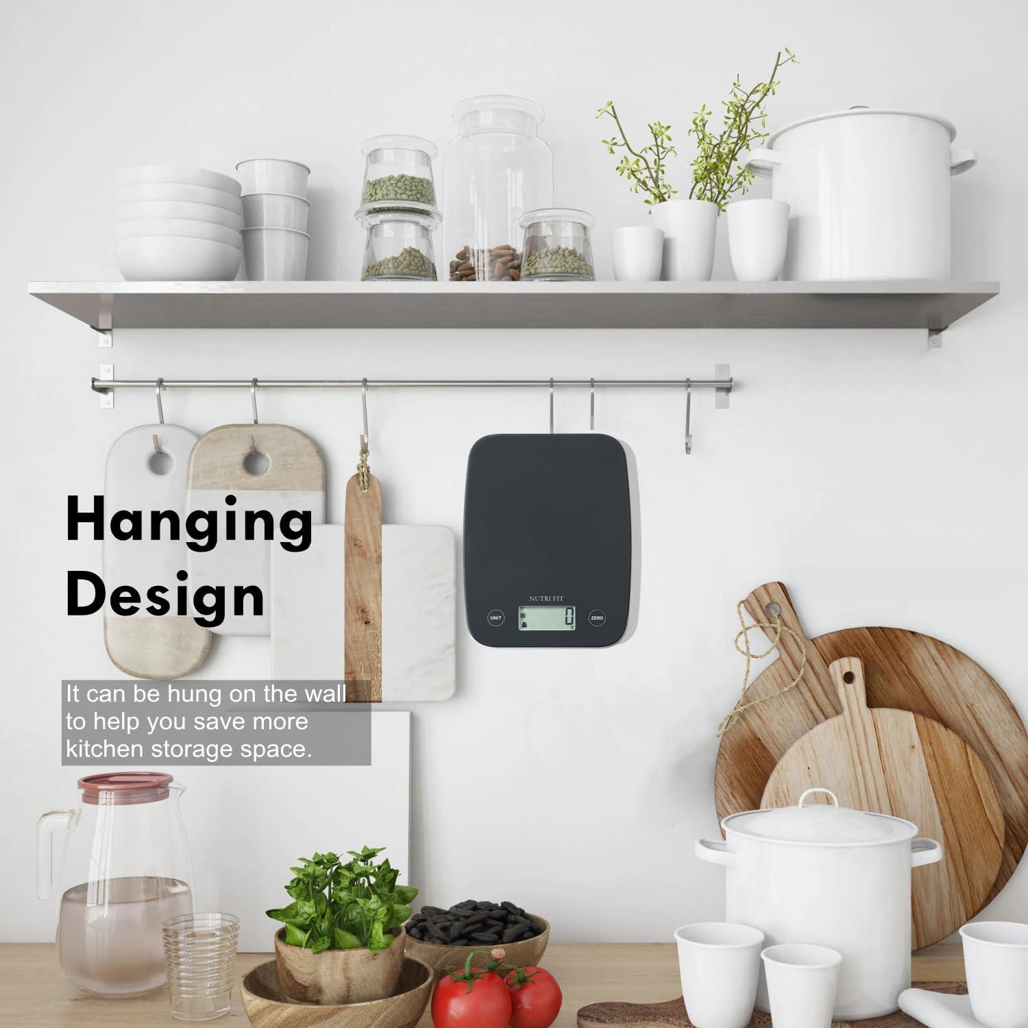 Balanza Digital de Cocina NUTRI FIT 5kg Precisión 0.1g LCD