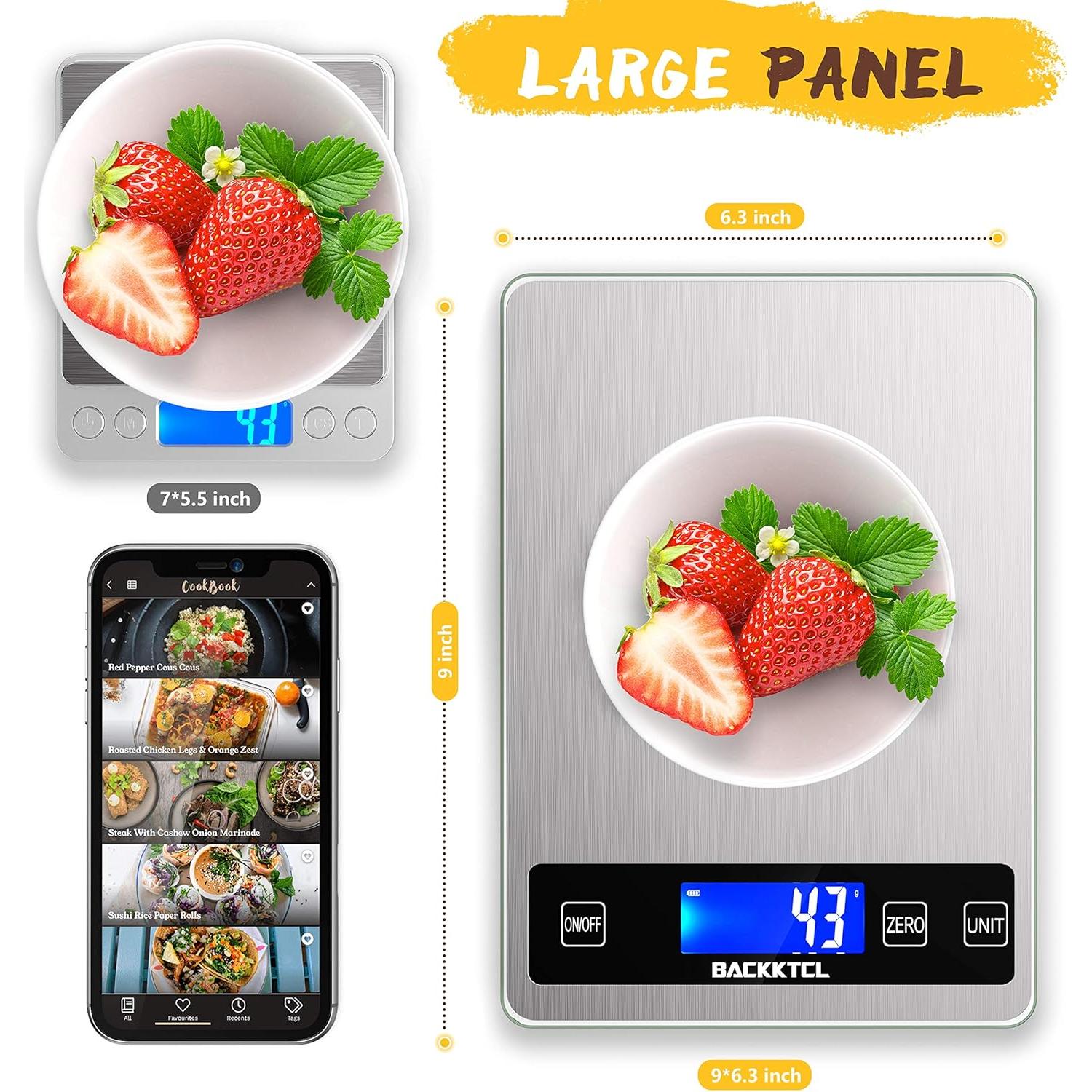 Balanza Digital de Cocina BALANZA KTCL 10kg Acero Inoxidable