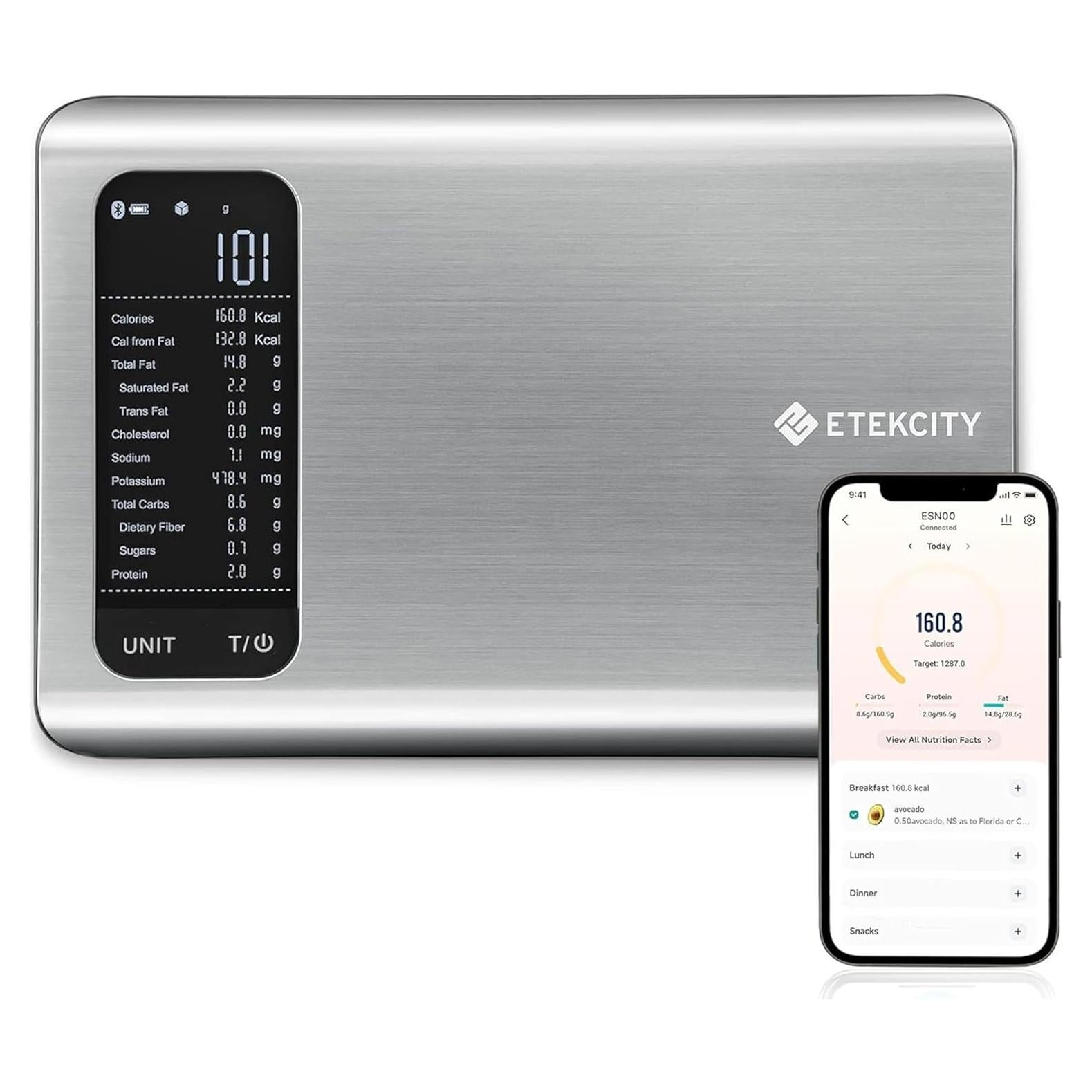 Báscula de Cocina Inteligente Etekcity ESN00 Acero Inoxidable 5 kg