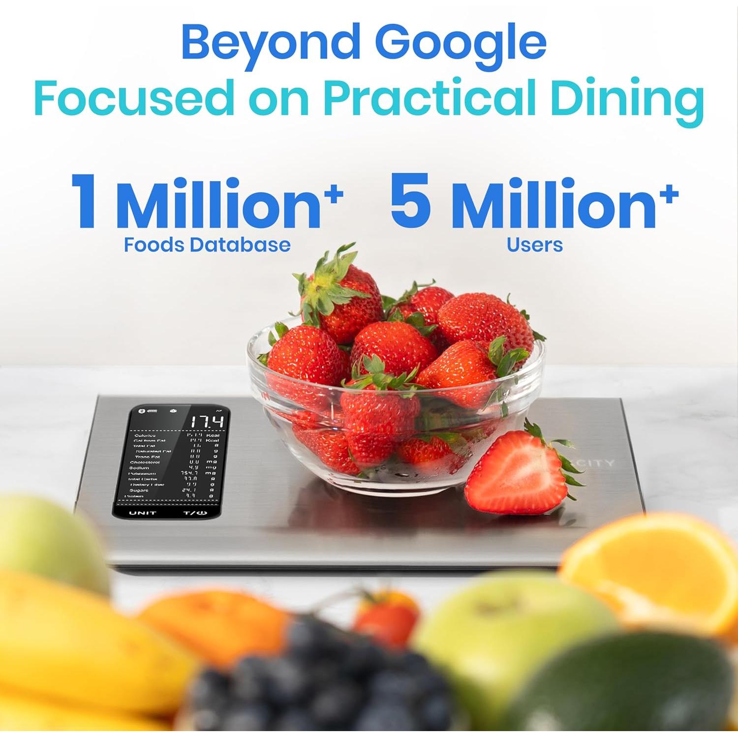 Báscula de Cocina Inteligente Etekcity ESN00 Acero Inoxidable 5 kg