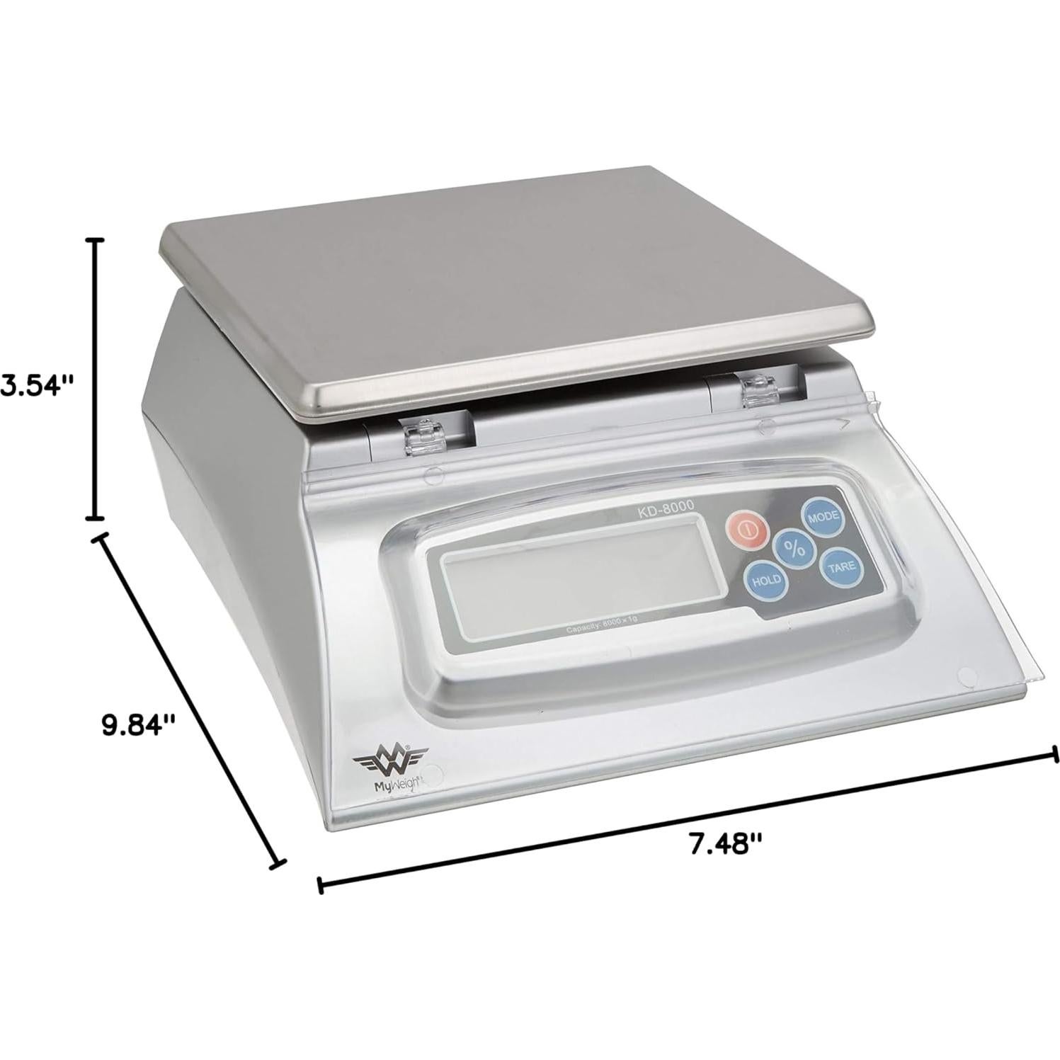 Balanza de Cocina My Weigh KD-8000 - 8000g, Plata