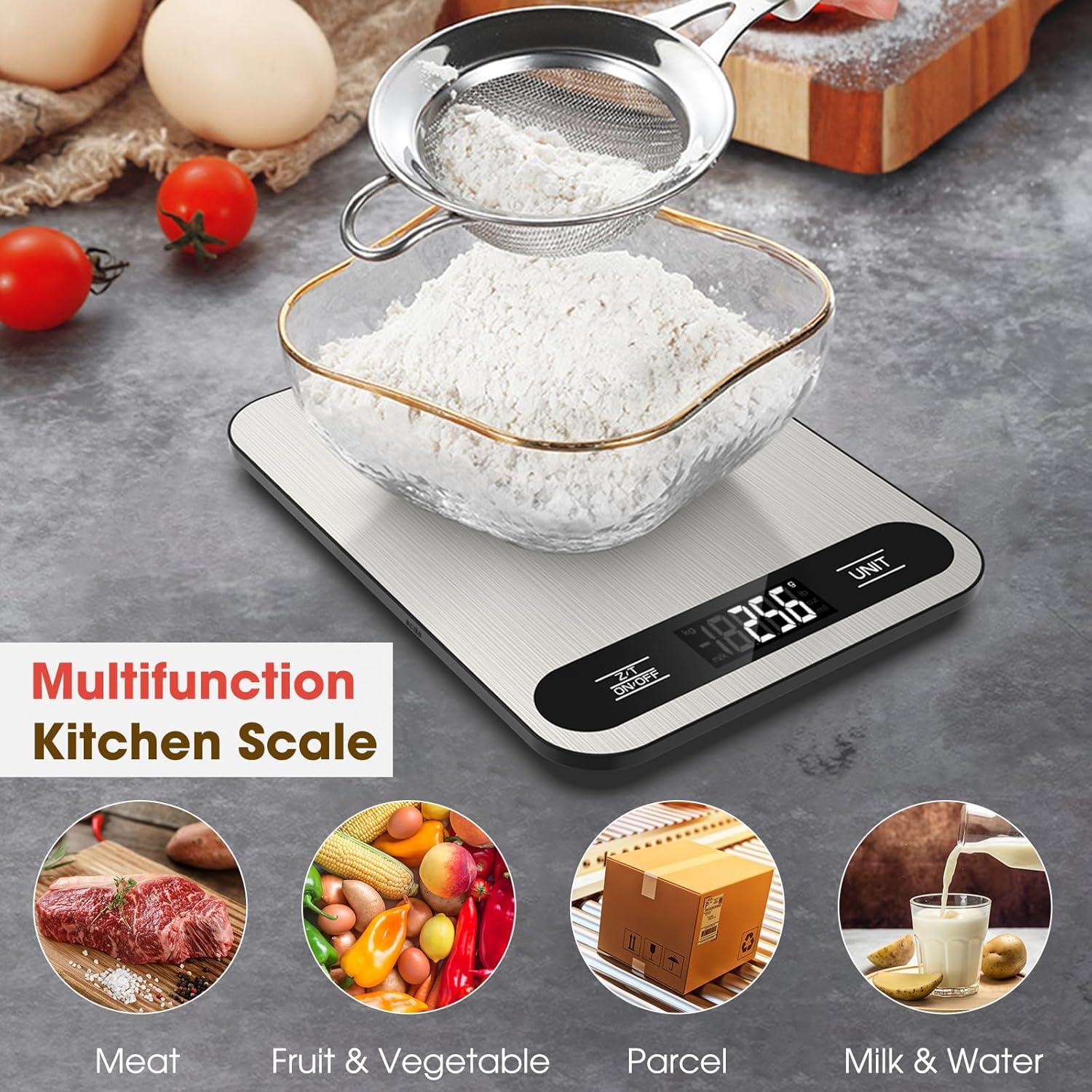 Balanza de Cocina Digital Mik-Nana 10kg Acero Inoxidable LCD