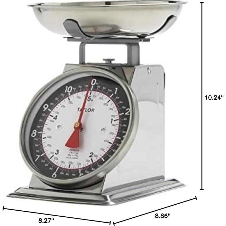 Báscula de Cocina Mecánica Taylor 5kg Analógica con Tazón