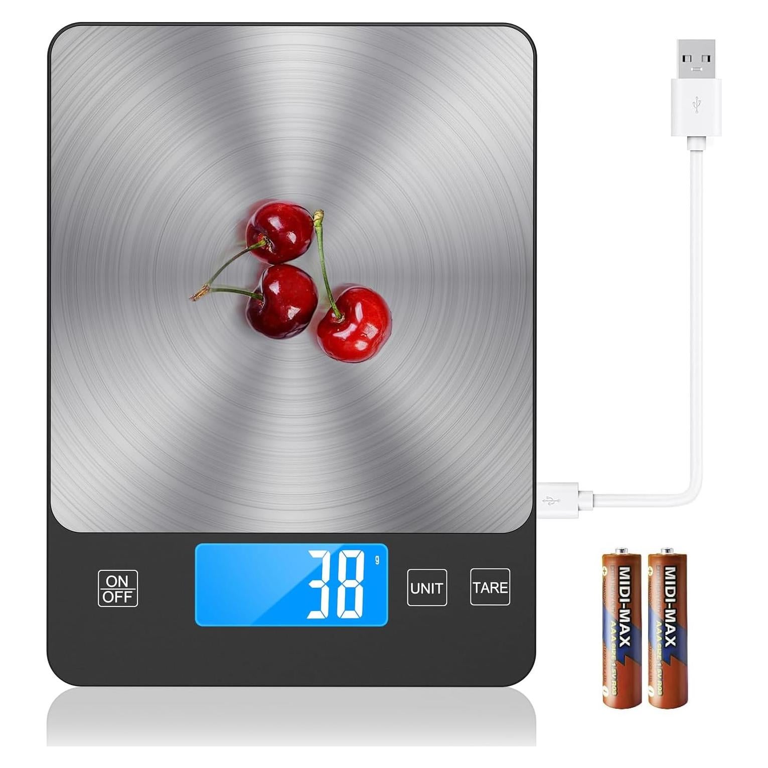 Báscula de Cocina Digital TRUDIN 15kg Acero Inoxidable