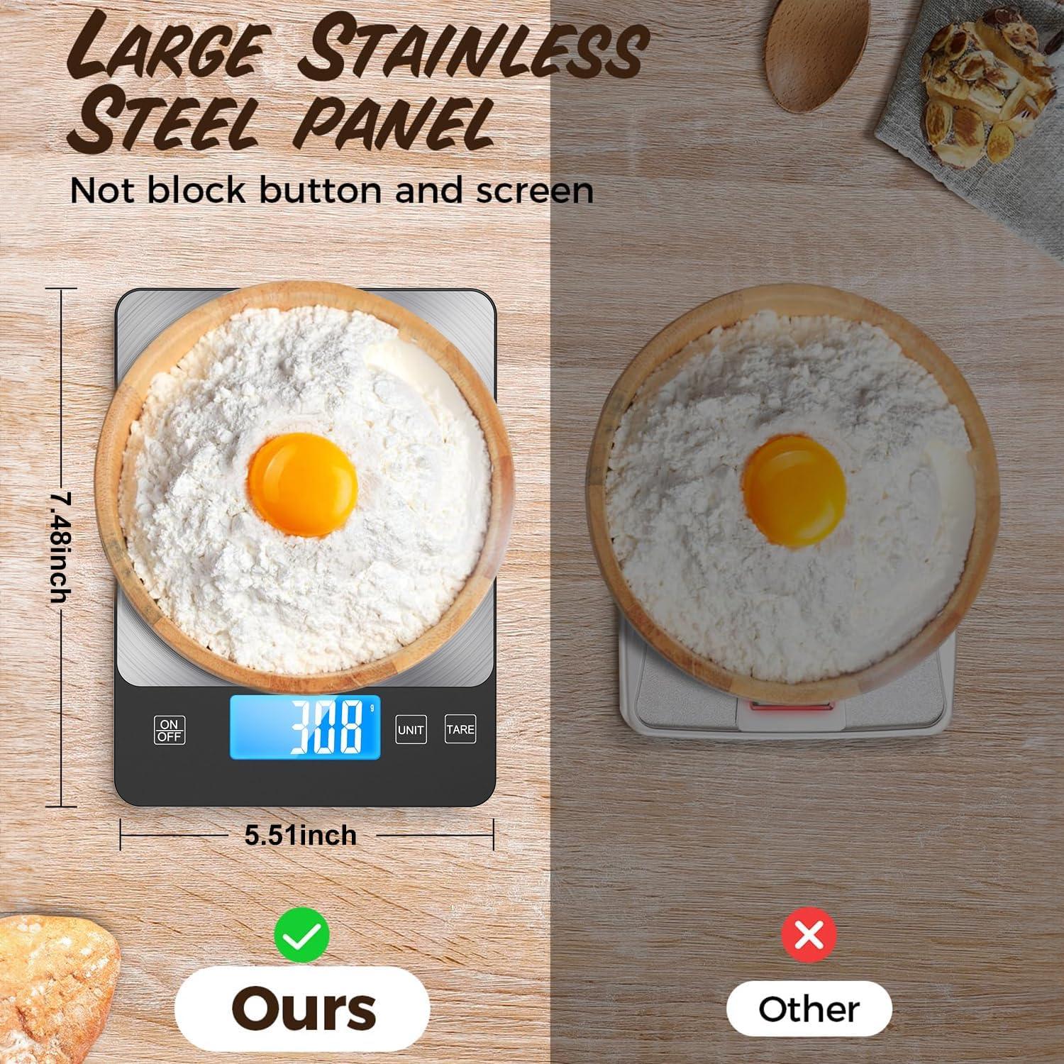 Báscula de Cocina Digital TRUDIN 15kg Acero Inoxidable