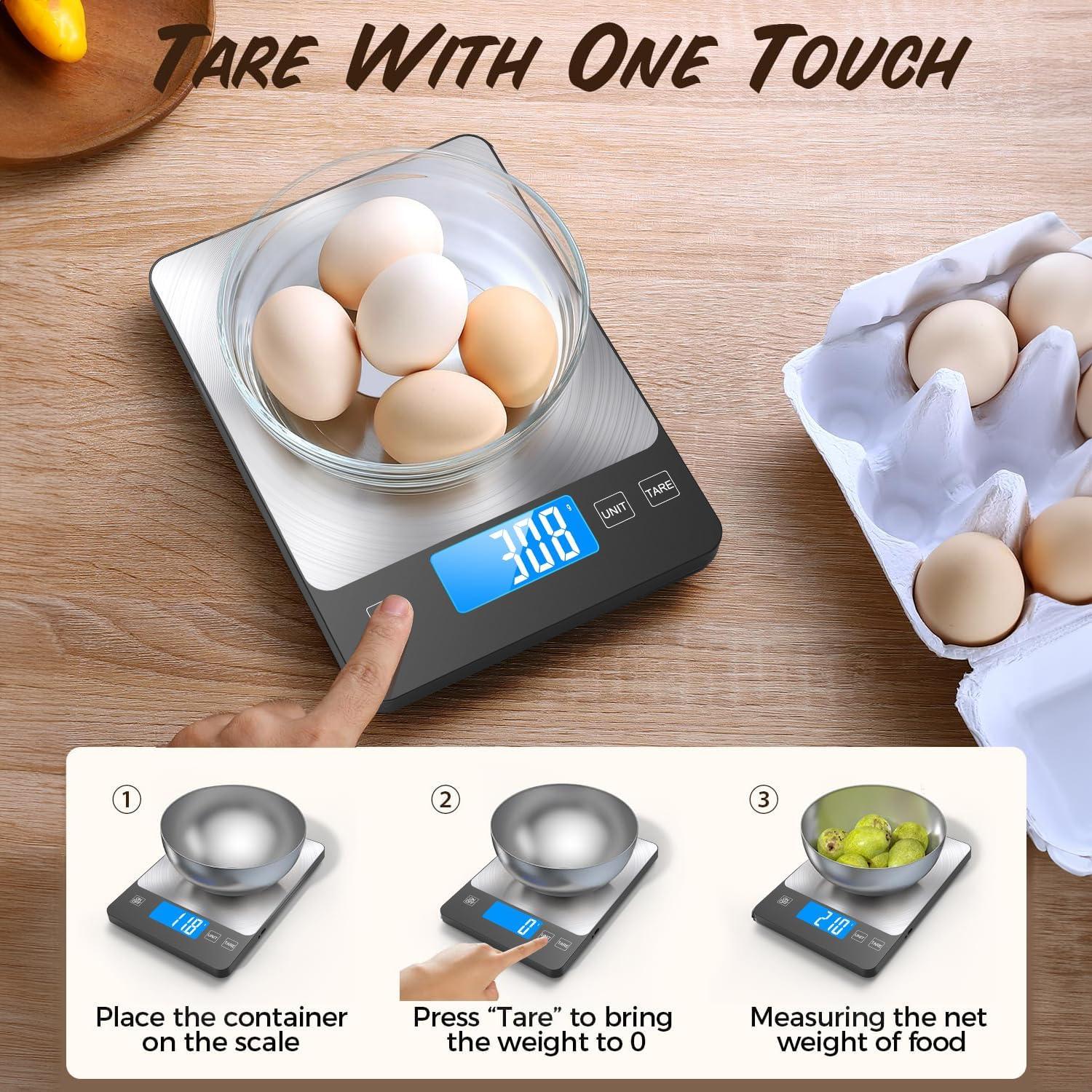 Báscula de Cocina Digital TRUDIN 15kg Acero Inoxidable