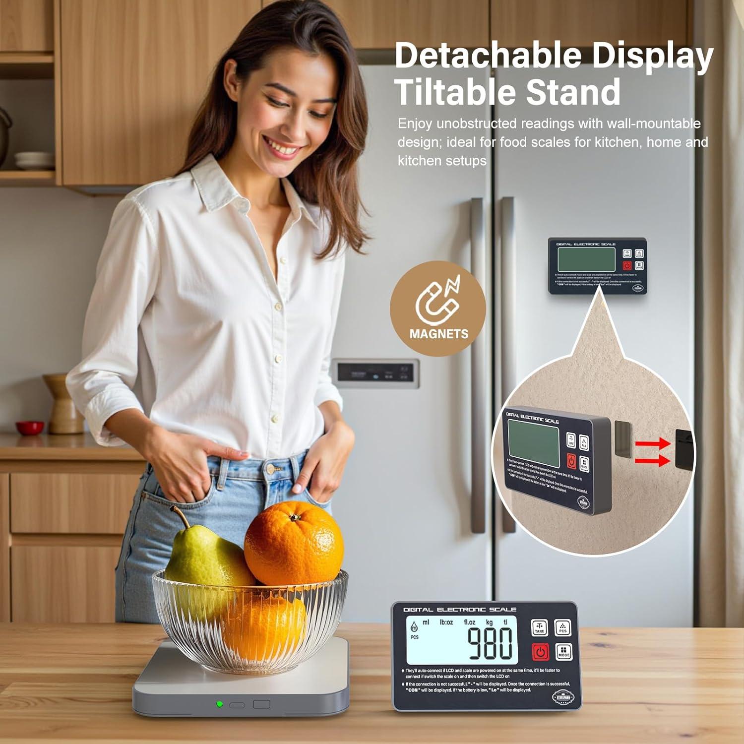 Balanza de Cocina Digital AWLKIM - Pantalla Desmontable 5kg