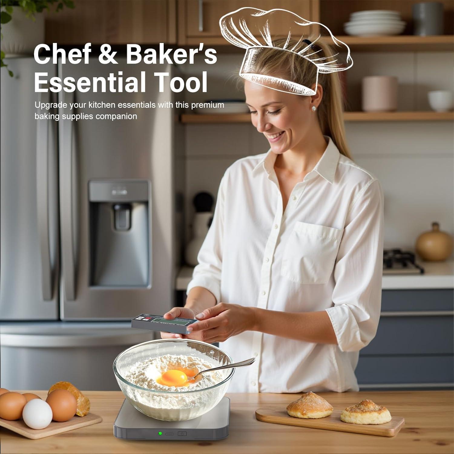 Balanza de Cocina Digital AWLKIM - Pantalla Desmontable 5kg