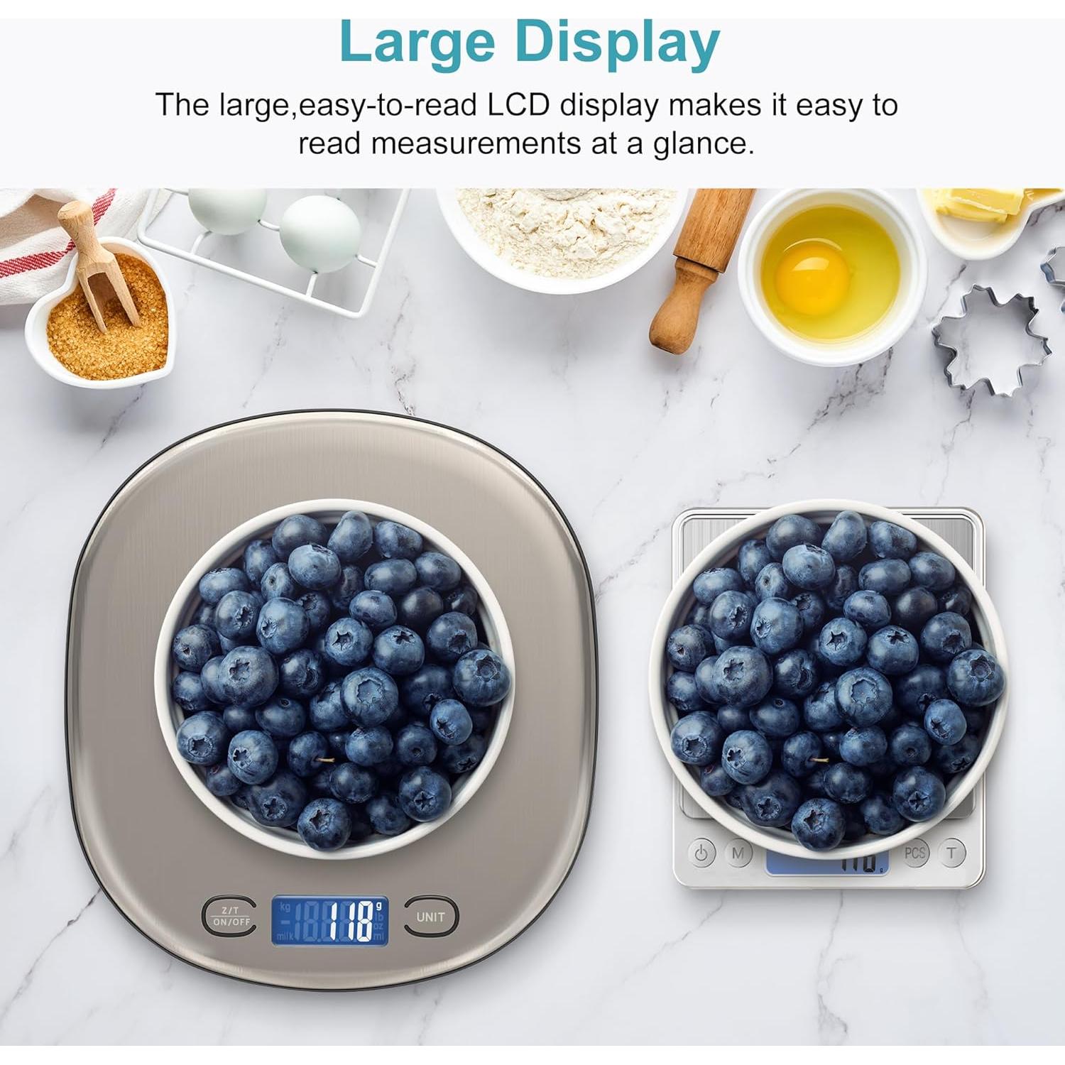 Báscula de Cocina Digital Ultrean 15kg Recargable LCD