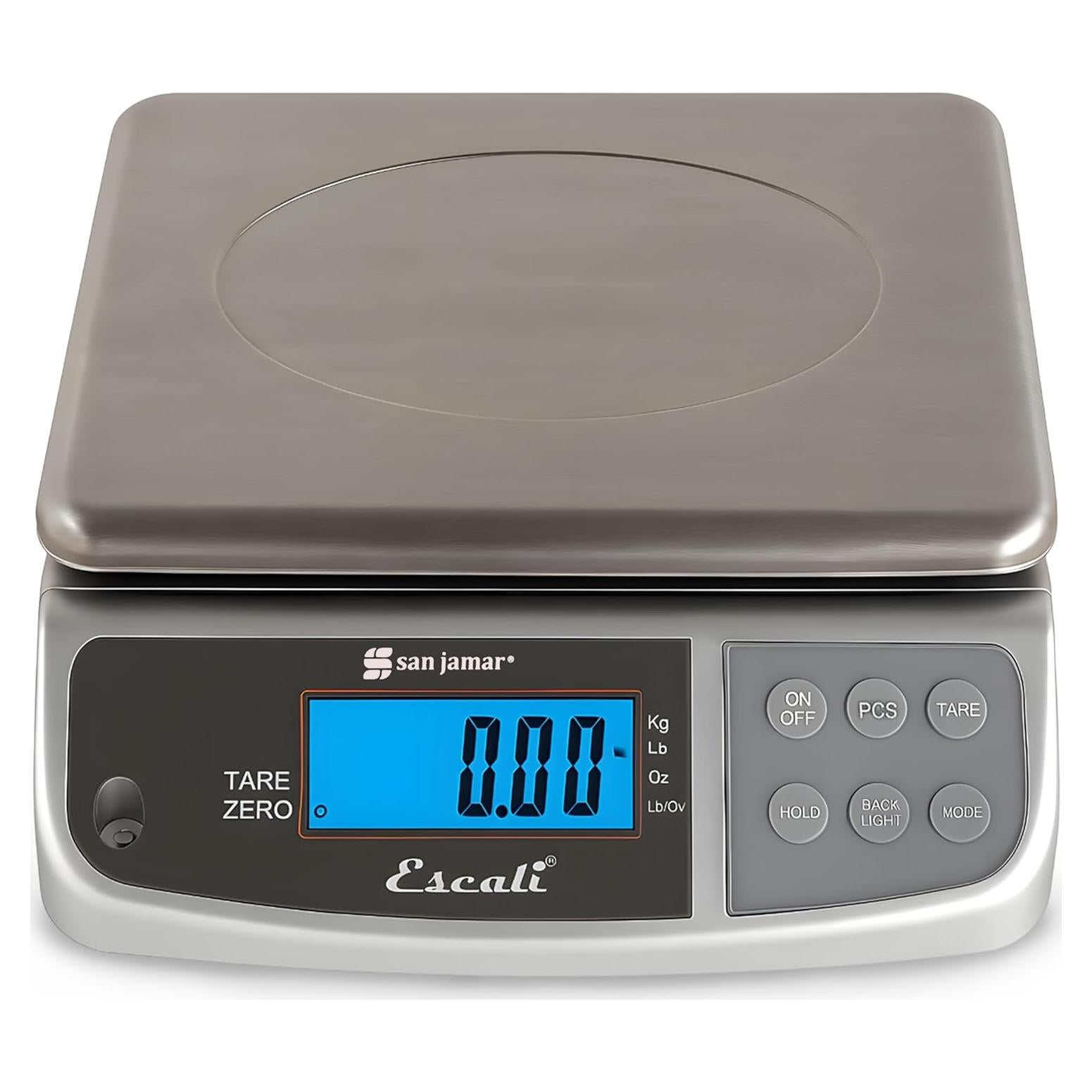 Báscula Digital San Jamar 30kg Acero Inoxidable para Cocina