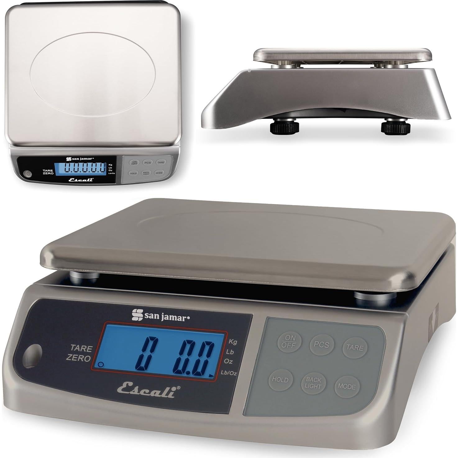 Báscula Digital San Jamar 30kg Acero Inoxidable para Cocina