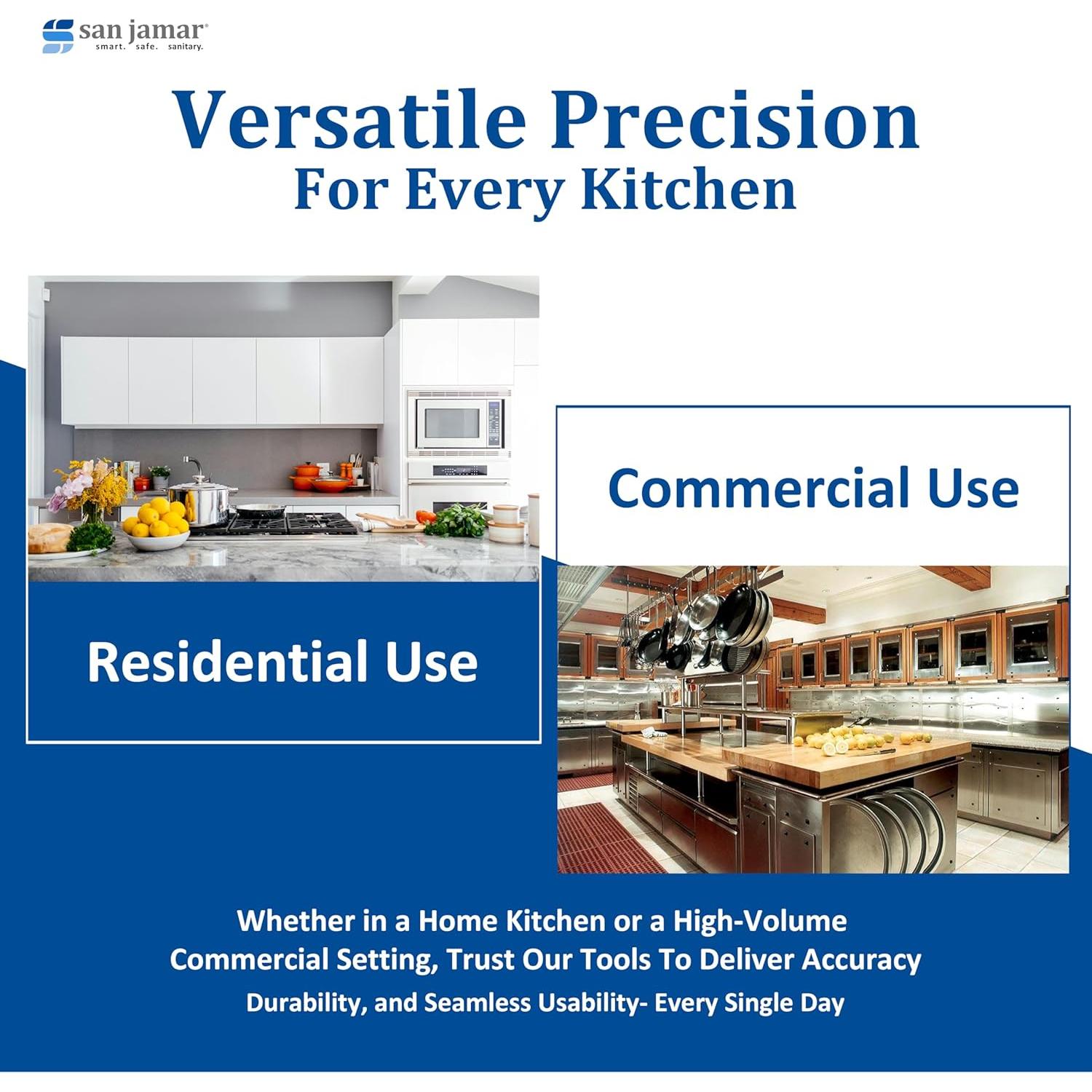 Báscula Digital San Jamar 30kg Acero Inoxidable para Cocina