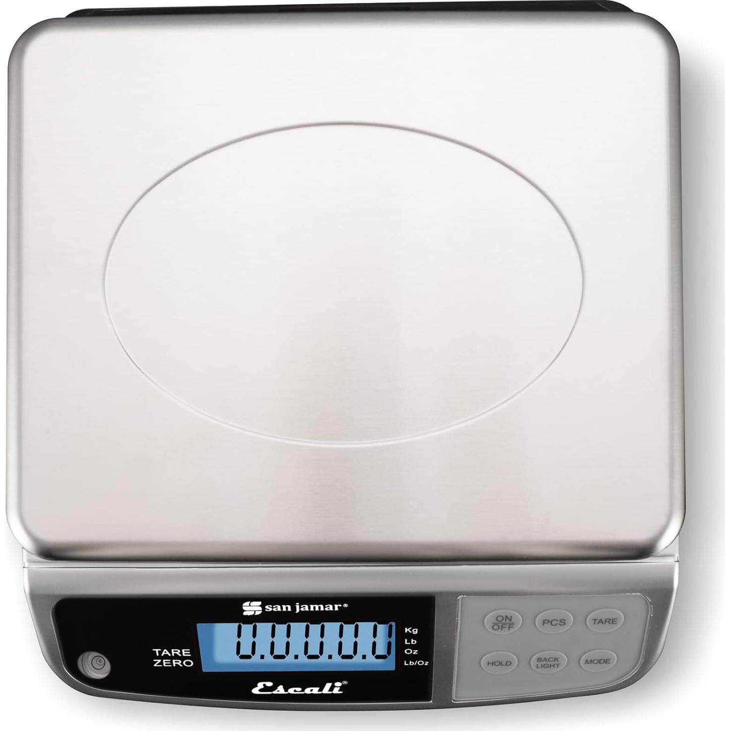 Báscula Digital San Jamar 30kg Acero Inoxidable para Cocina